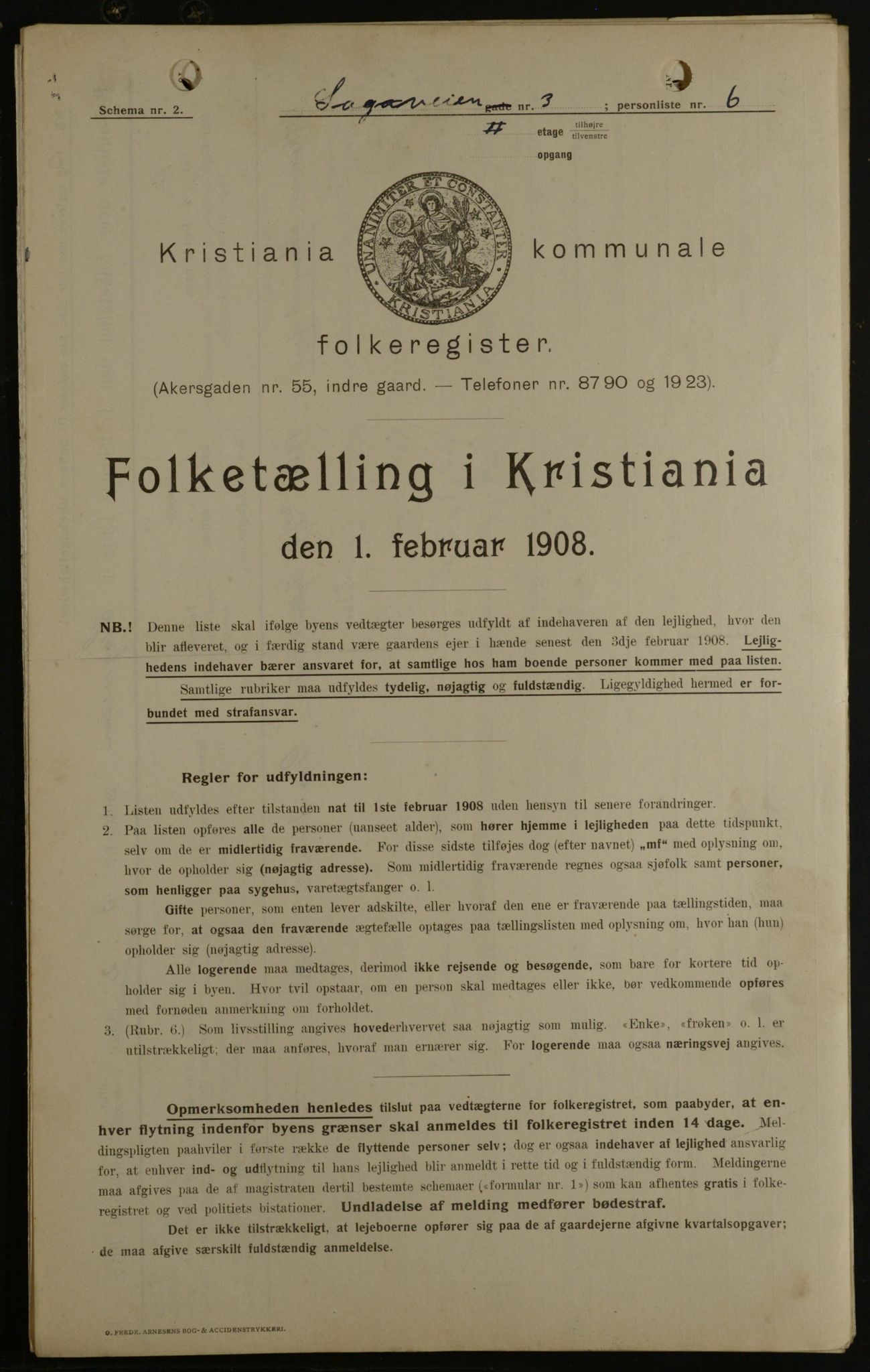 OBA, Municipal Census 1908 for Kristiania, 1908, p. 77886