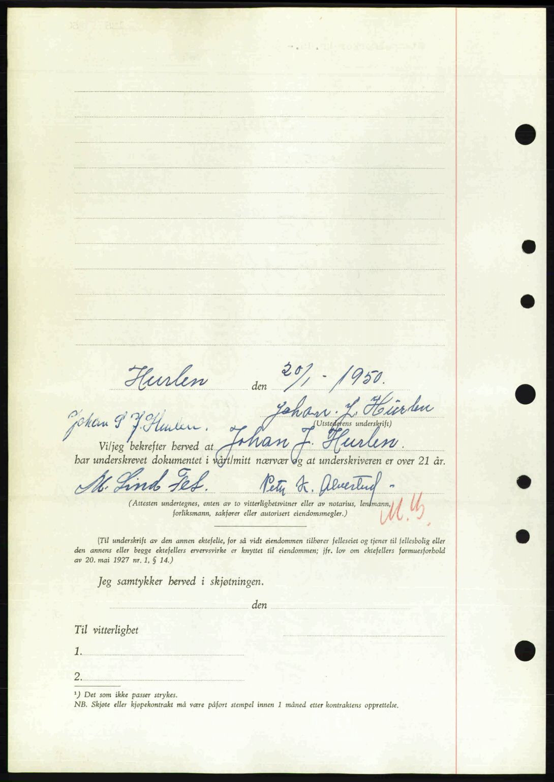 Nordre Sunnmøre sorenskriveri, AV/SAT-A-0006/1/2/2C/2Ca: Mortgage book no. A33, 1949-1950, Diary no: : 125/1950