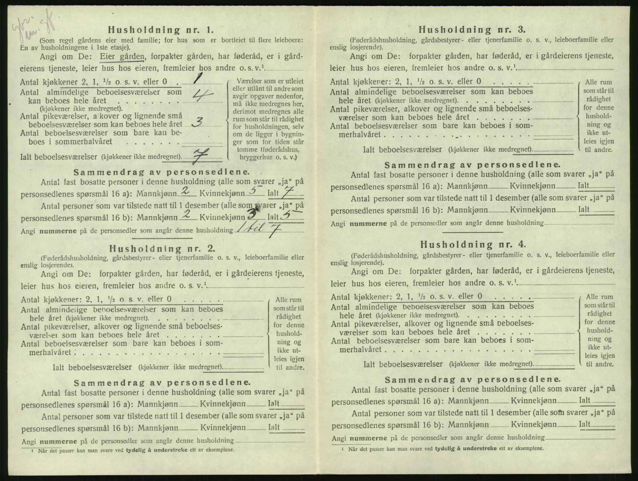 SAT, 1920 census for Halsa, 1920, p. 215