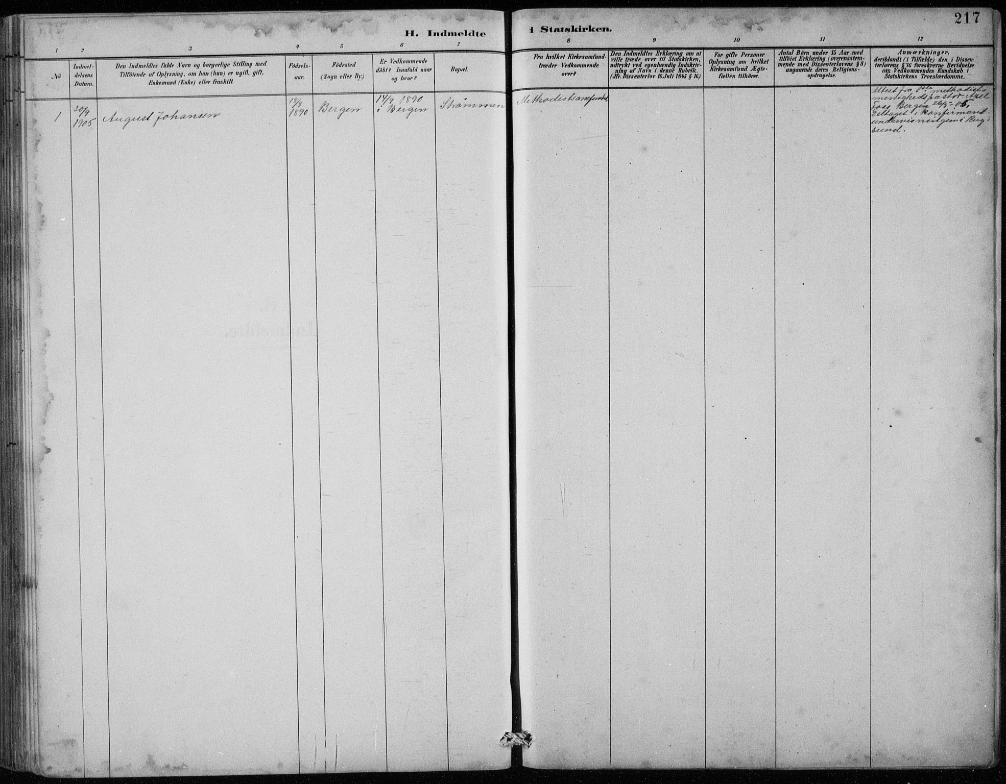 Davik sokneprestembete, AV/SAB-A-79701/H/Hab/Habc/L0002: Parish register (copy) no. C 2, 1889-1906, p. 217