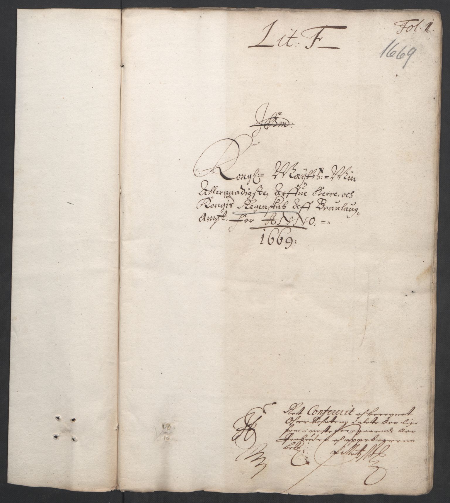 Rentekammeret inntil 1814, Reviderte regnskaper, Fogderegnskap, RA/EA-4092/R33/L1965: Fogderegnskap Larvik grevskap, 1669-1670, p. 3