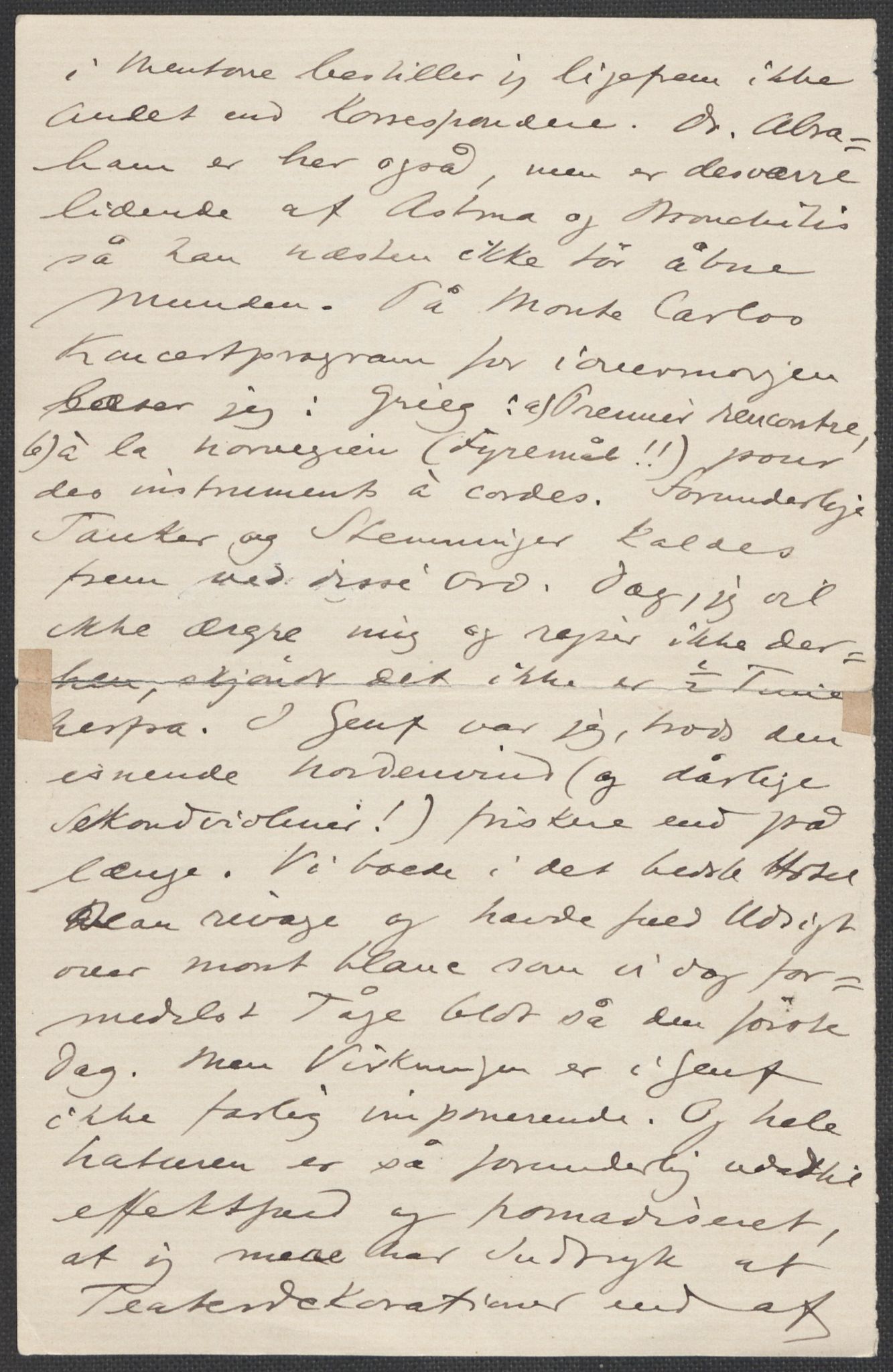 Beyer, Frants, AV/RA-PA-0132/F/L0001: Brev fra Edvard Grieg til Frantz Beyer og "En del optegnelser som kan tjene til kommentar til brevene" av Marie Beyer, 1872-1907, p. 421