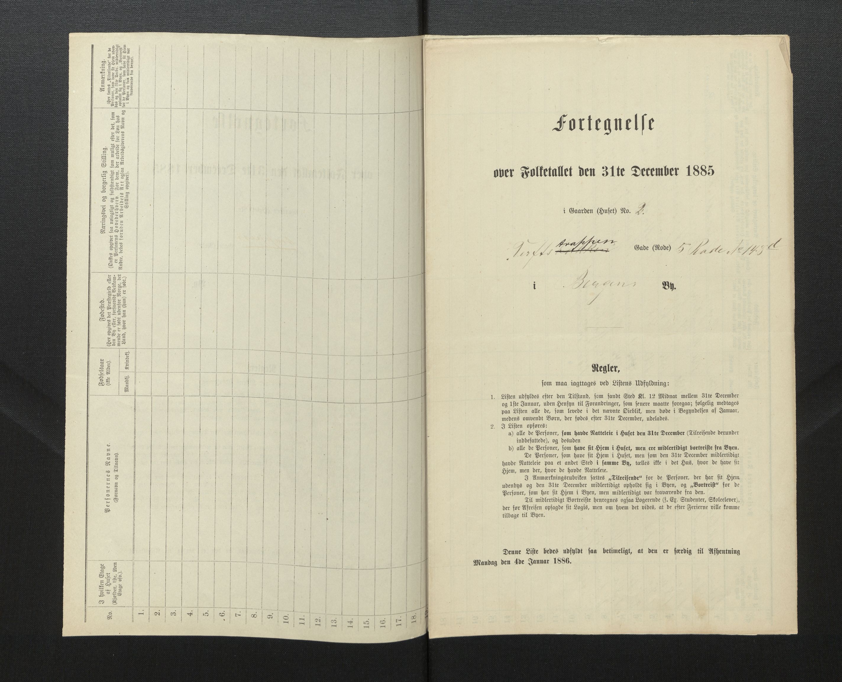 SAB, 1885 census for 1301 Bergen, 1885, p. 7954