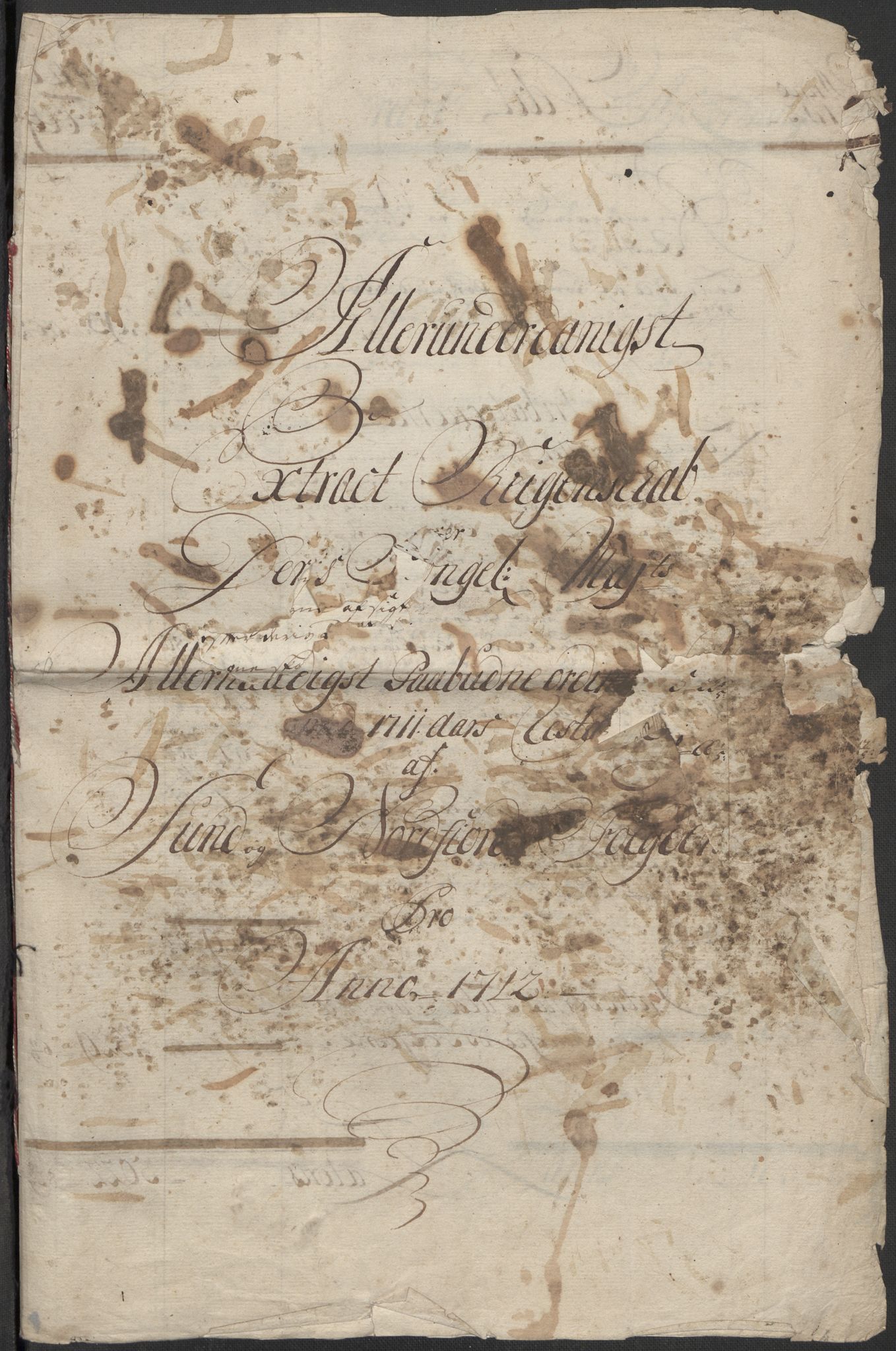 Rentekammeret inntil 1814, Reviderte regnskaper, Fogderegnskap, RA/EA-4092/R53/L3435: Fogderegnskap Sunn- og Nordfjord, 1712, p. 28