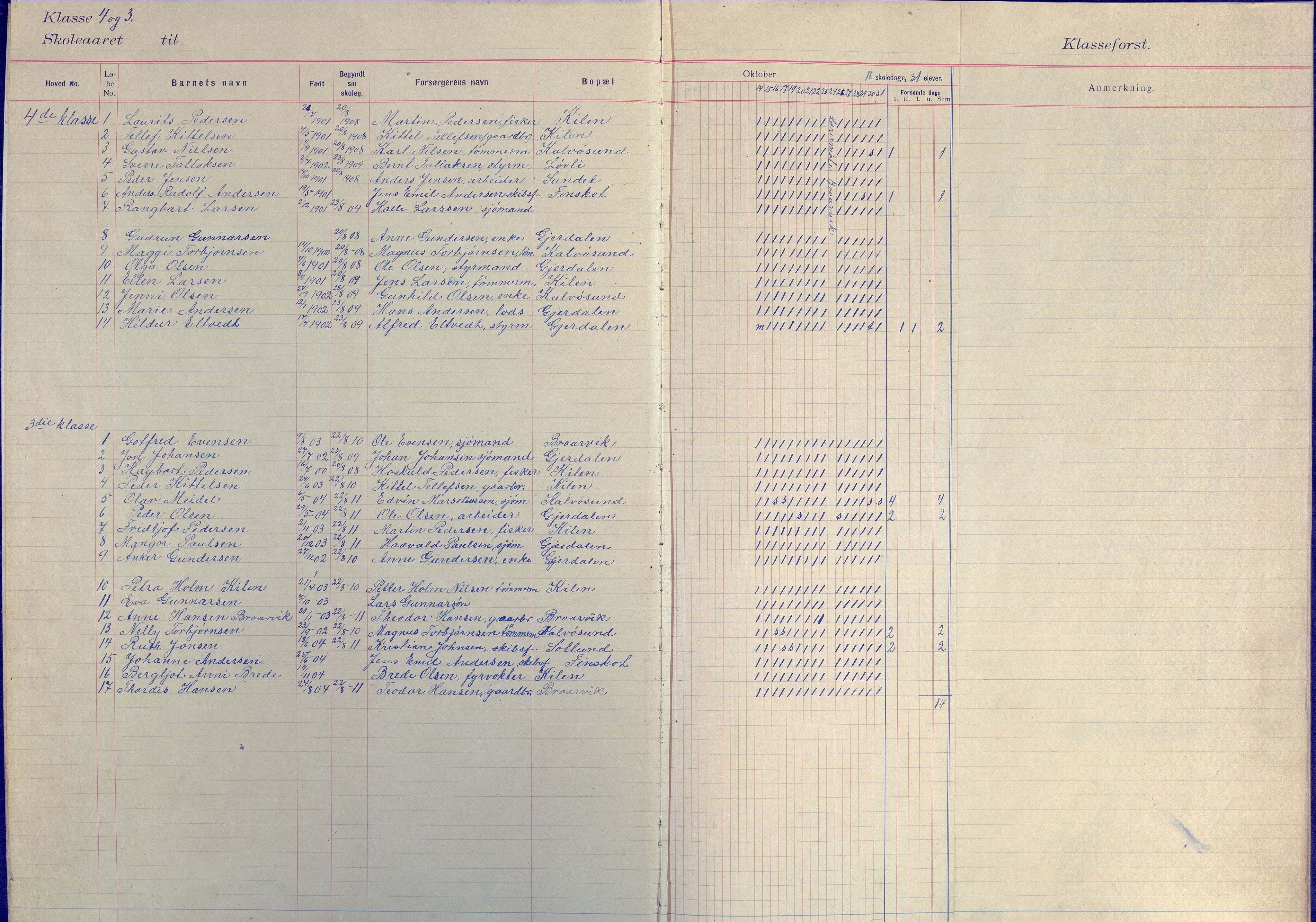 Flosta kommune frem til 1961, AAKS/KA0916-PK/09/09E/L0003: Dagbok (3-4), 1913-1920