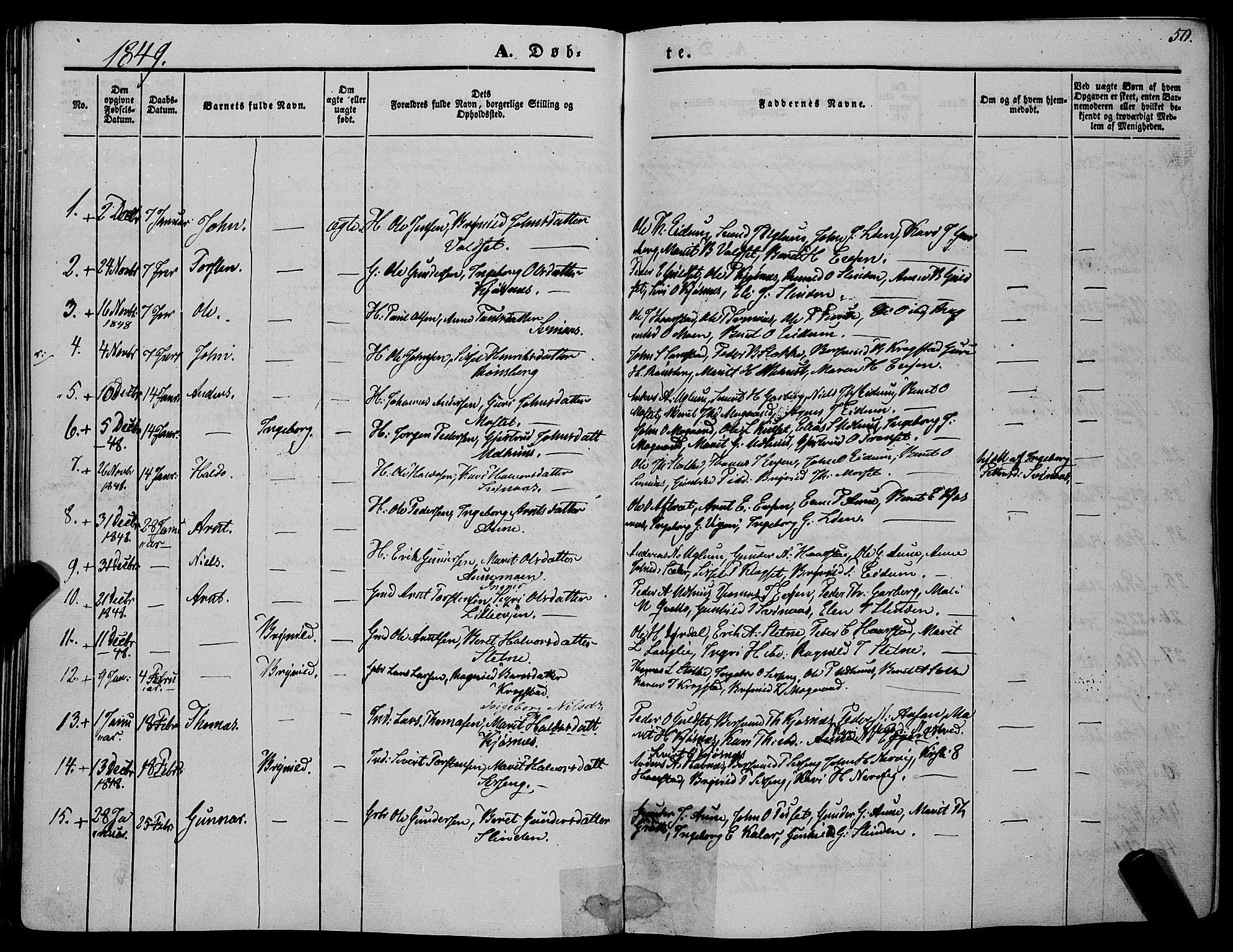 Ministerialprotokoller, klokkerbøker og fødselsregistre - Sør-Trøndelag, SAT/A-1456/695/L1145: Parish register (official) no. 695A06 /1, 1843-1859, p. 50