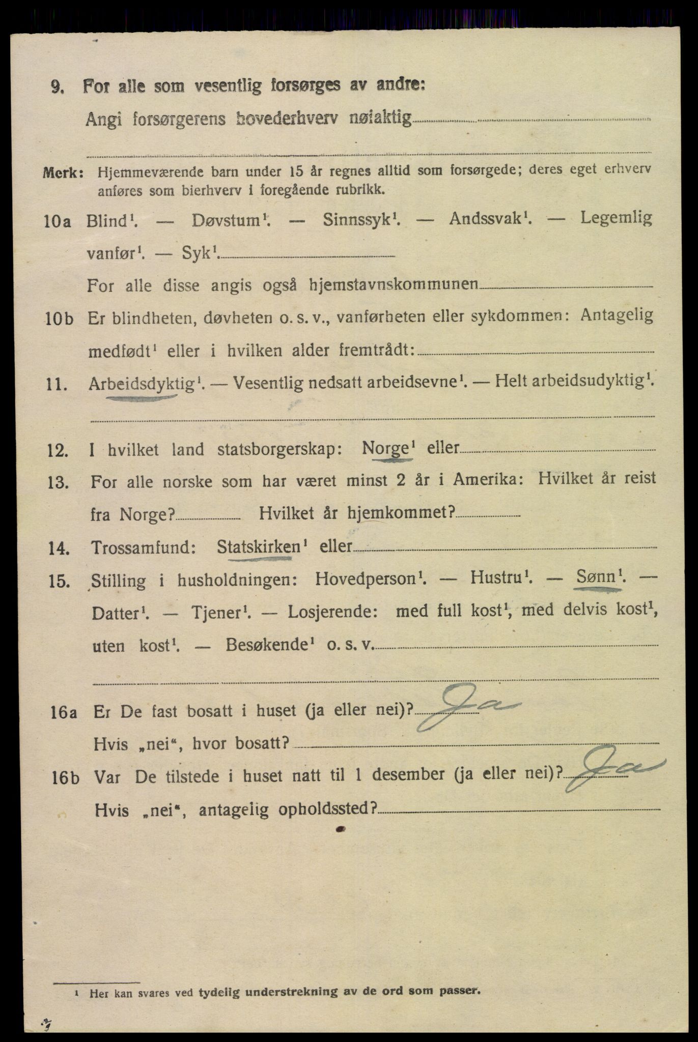 SAK, 1920 census for Lista, 1920, p. 12568