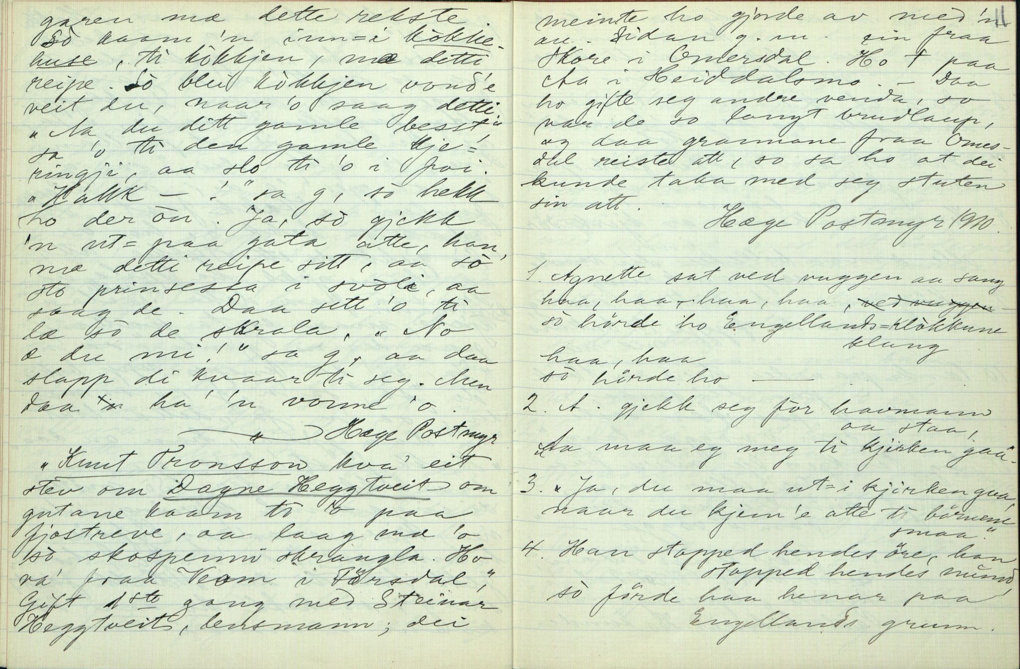 Rikard Berge, TEMU/TGM-A-1003/F/L0003/0018: 061-100 Innholdslister / 77 Kvitseid. Seljord, 1910, p. 10-11