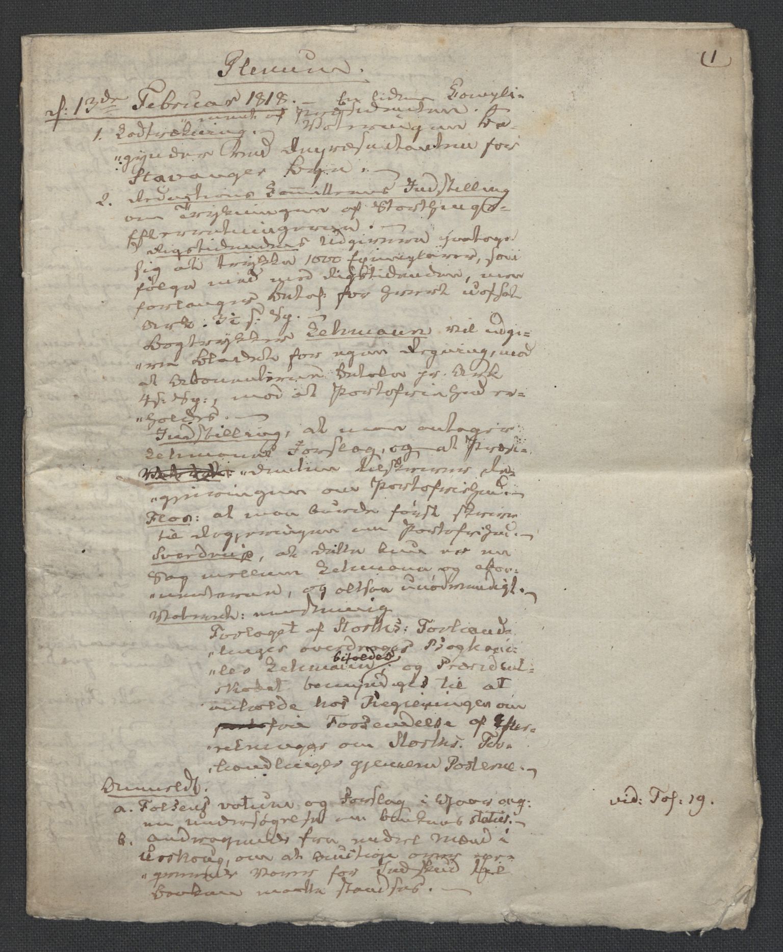 Christie, Wilhelm Frimann Koren, RA/PA-0014/F/L0006: Christies dokumenter fra Stortinget, 1817-1818, p. 59