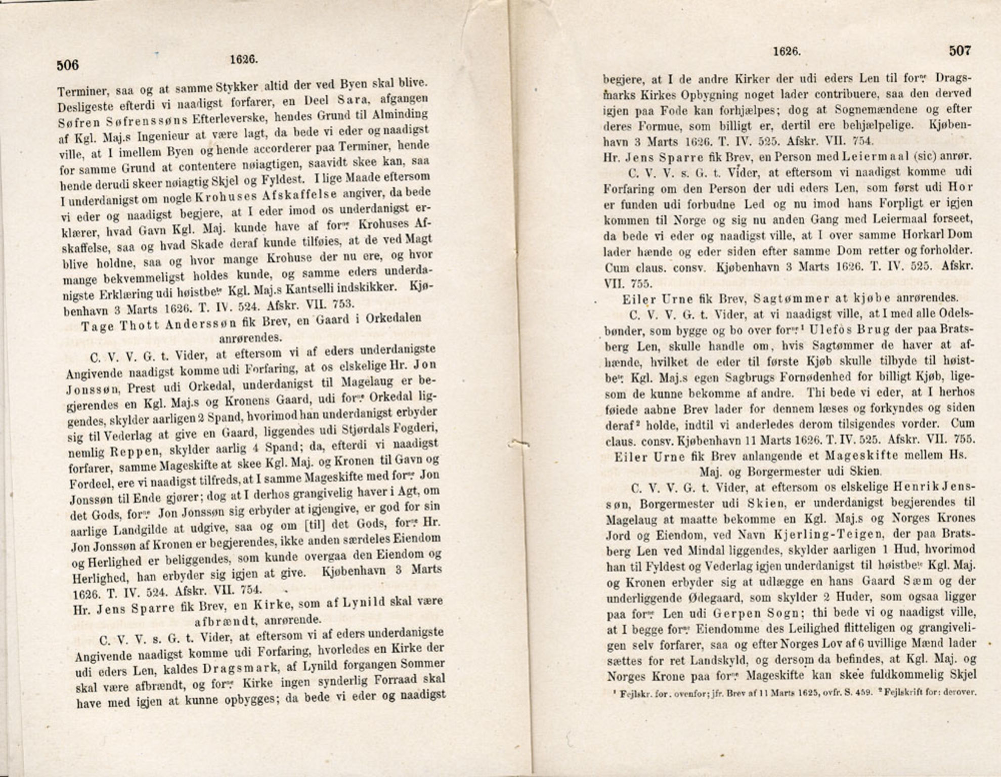 Publikasjoner utgitt av Det Norske Historiske Kildeskriftfond, PUBL/-/-/-: Norske Rigs-Registranter, bind 5, 1619-1627, p. 506-507