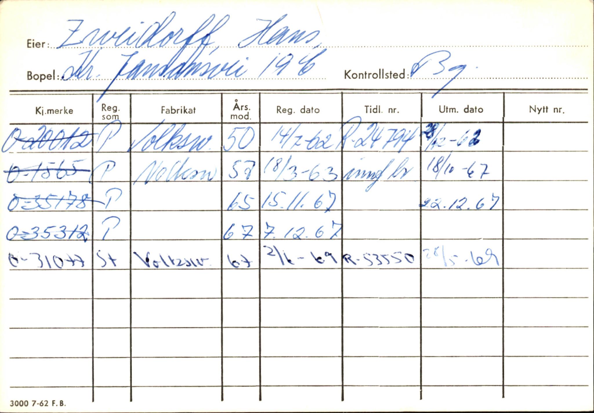 Statens vegvesen, Hordaland vegkontor, AV/SAB-A-5201/2/Hb/L0037: O-eierkort W-P, 1920-1971, p. 1019