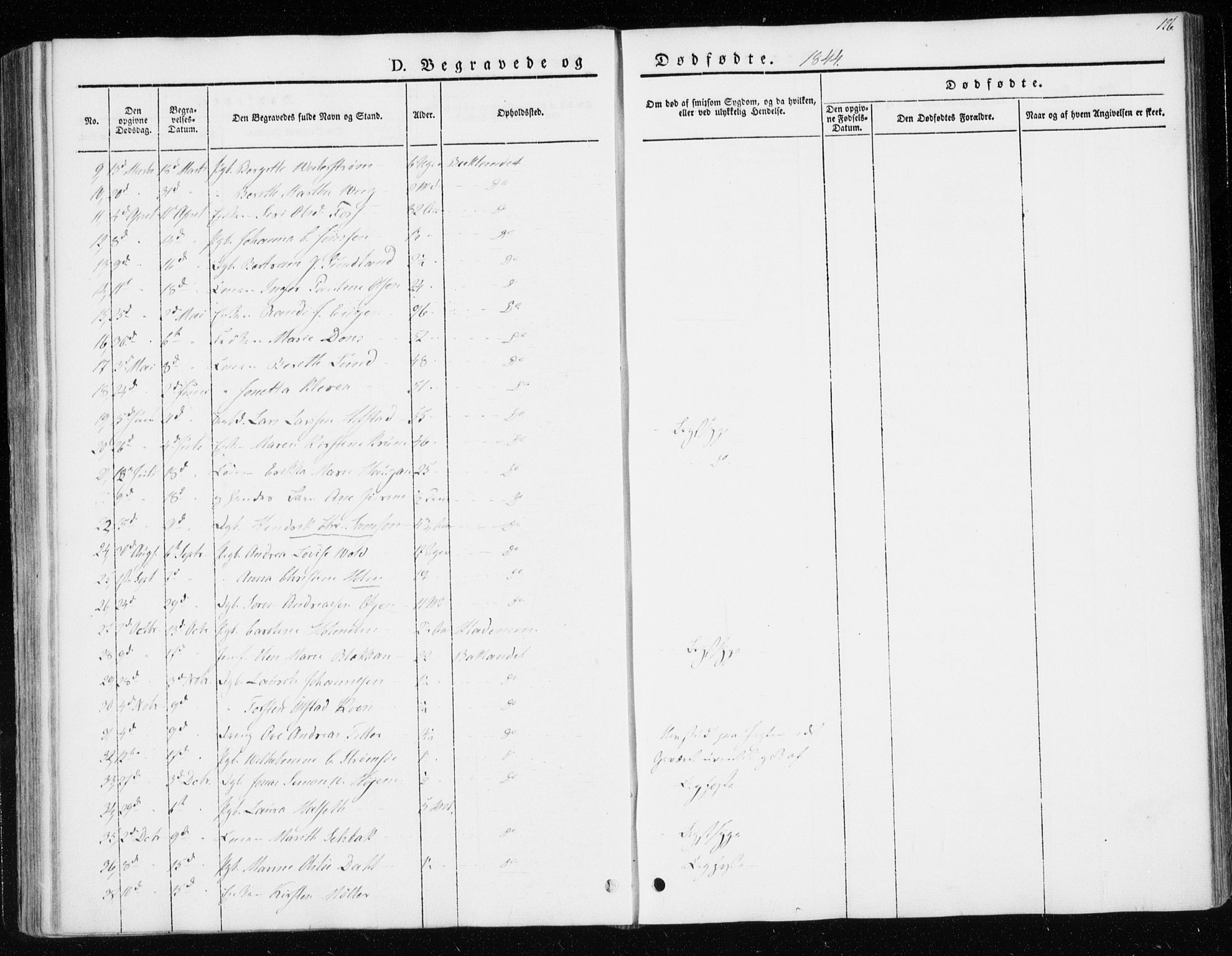 Ministerialprotokoller, klokkerbøker og fødselsregistre - Sør-Trøndelag, SAT/A-1456/604/L0183: Parish register (official) no. 604A04, 1841-1850, p. 126