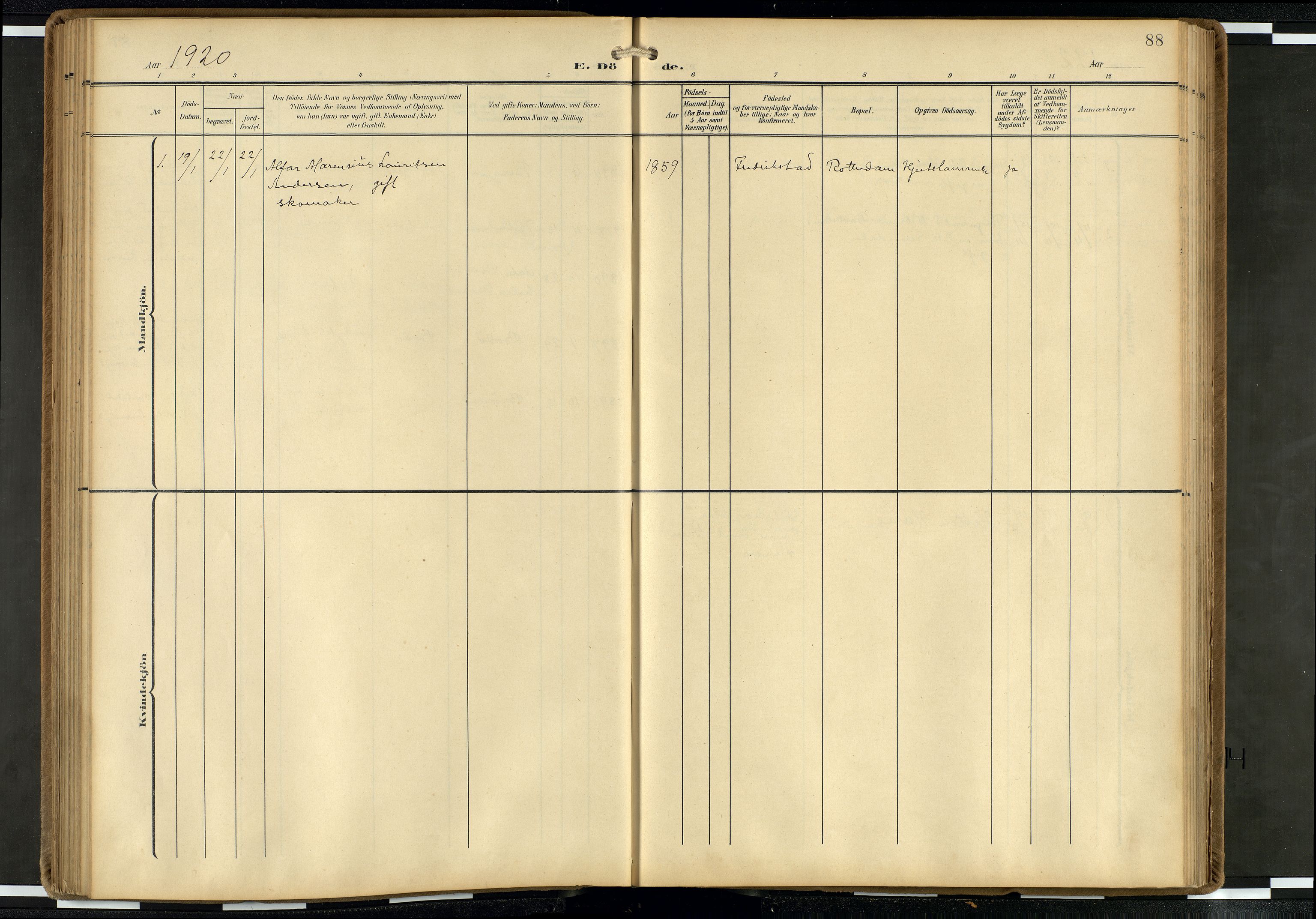 Den norske sjømannsmisjon i utlandet/Hollandske havner (Amsterdam-Rotterdam-Europort), AV/SAB-SAB/PA-0106/H/Ha/Haa/L0003: Parish register (official) no. A 3, 1908-1927, p. 87b-88a