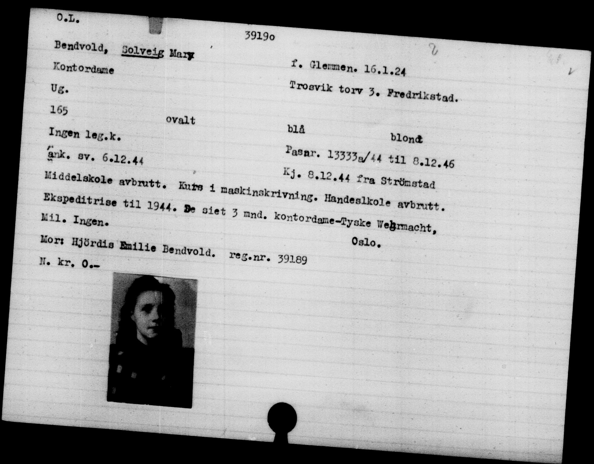 Utenriksstasjonene, Legasjonen i Stockholm, Flyktningkontoret, AV/RA-S-6753/V/Va/L0015: Kjesäterkartoteket, flyktninger med registreringsnr. 37800-40770, 1940-1945, p. 1426