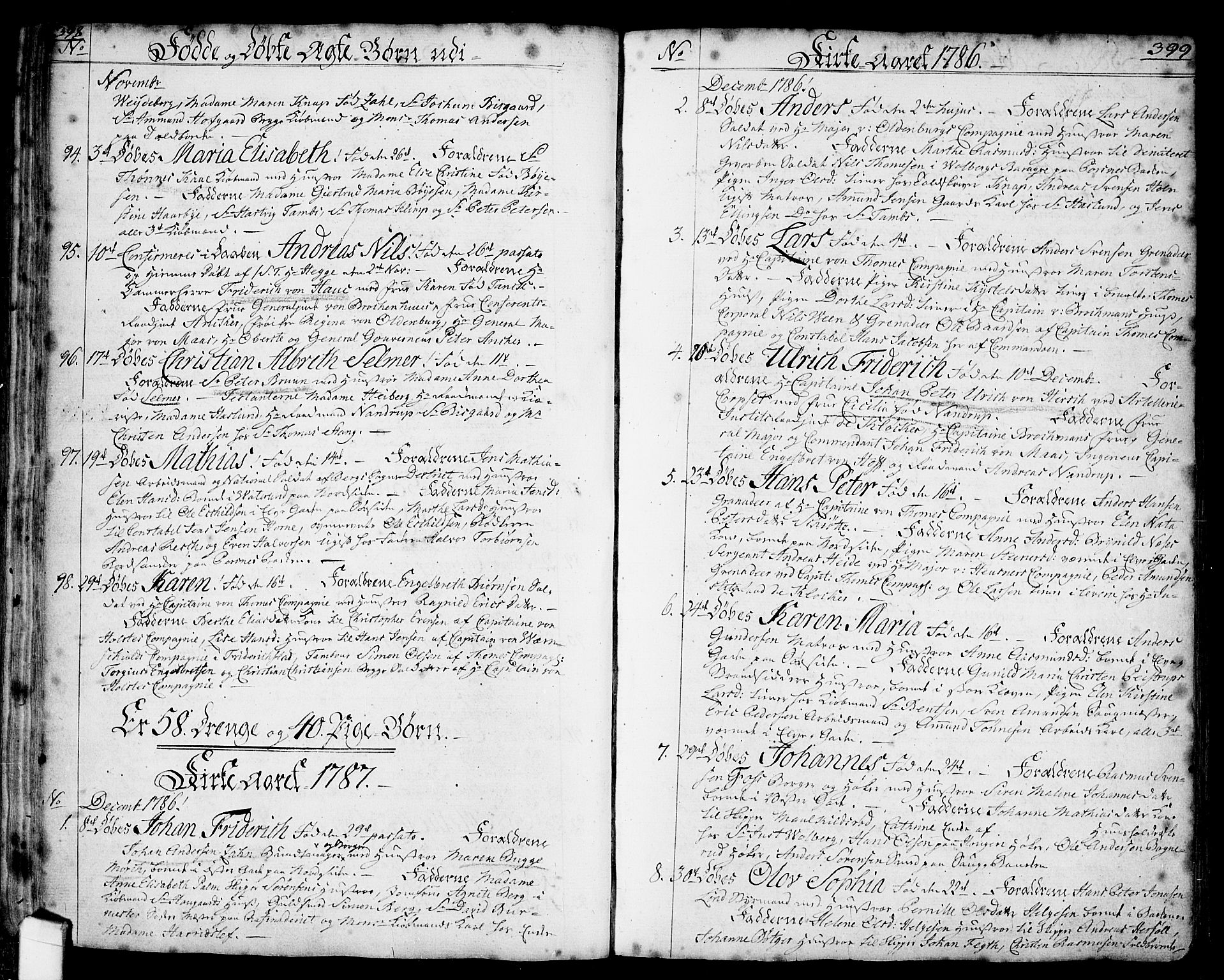Halden prestekontor Kirkebøker, SAO/A-10909/F/Fa/L0001: Parish register (official) no. I 1, 1758-1791, p. 398-399