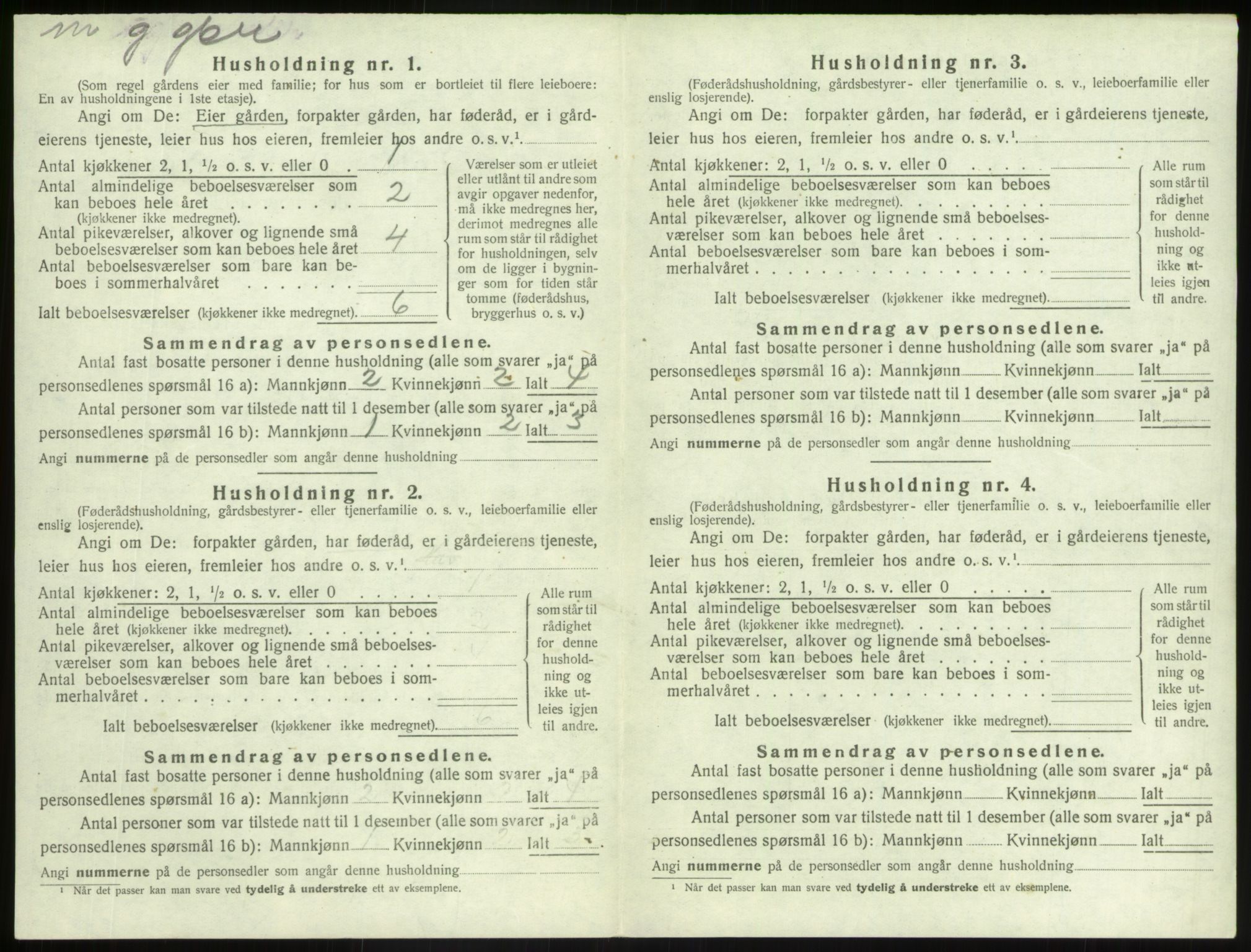 SAB, 1920 census for Luster, 1920, p. 461