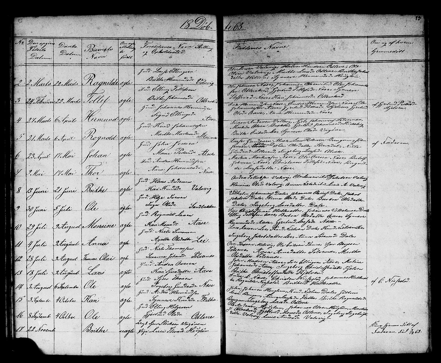 Vik sokneprestembete, SAB/A-81501: Parish register (copy) no. B 1, 1847-1877, p. 23