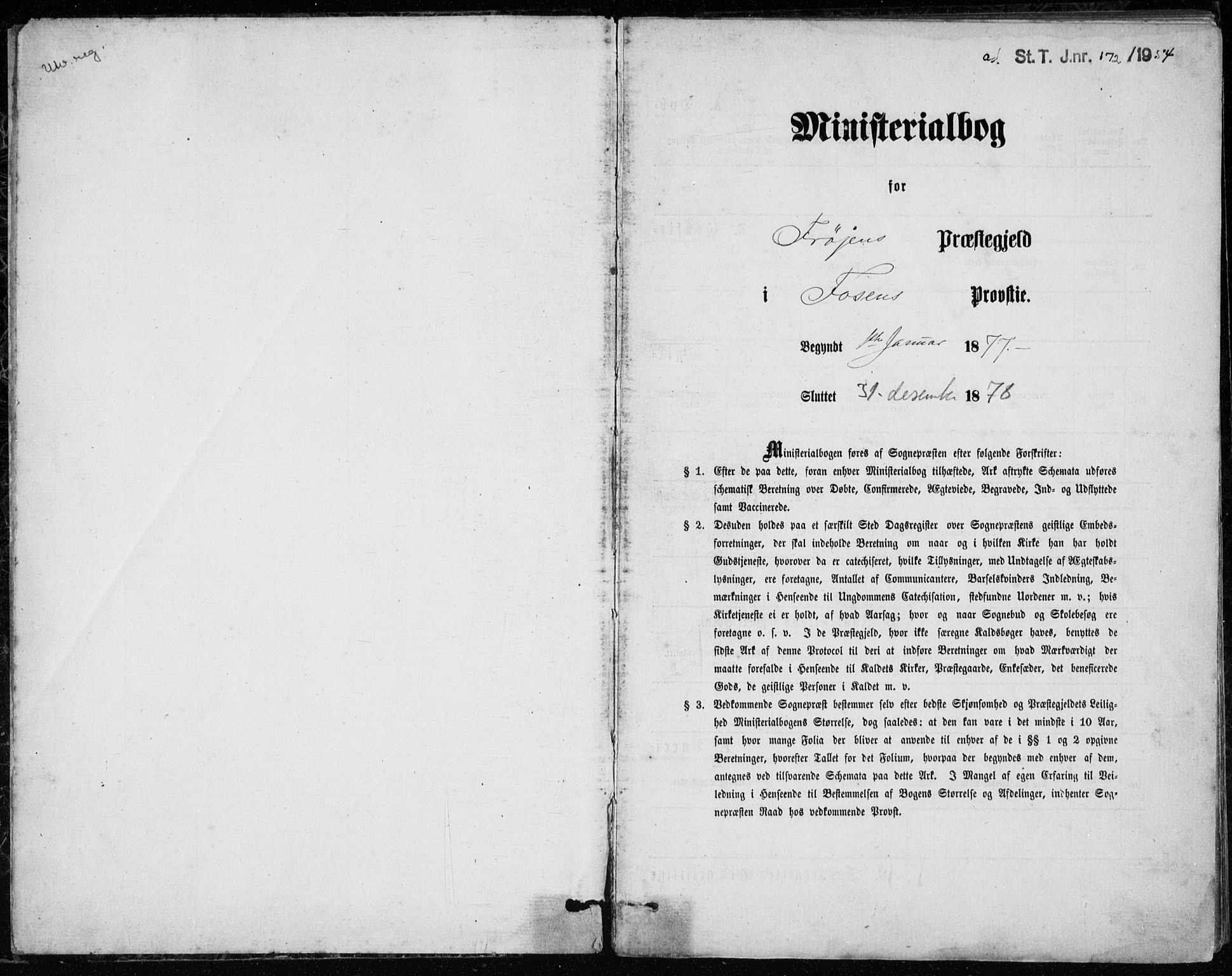 Ministerialprotokoller, klokkerbøker og fødselsregistre - Sør-Trøndelag, SAT/A-1456/640/L0577: Parish register (official) no. 640A02, 1877-1878