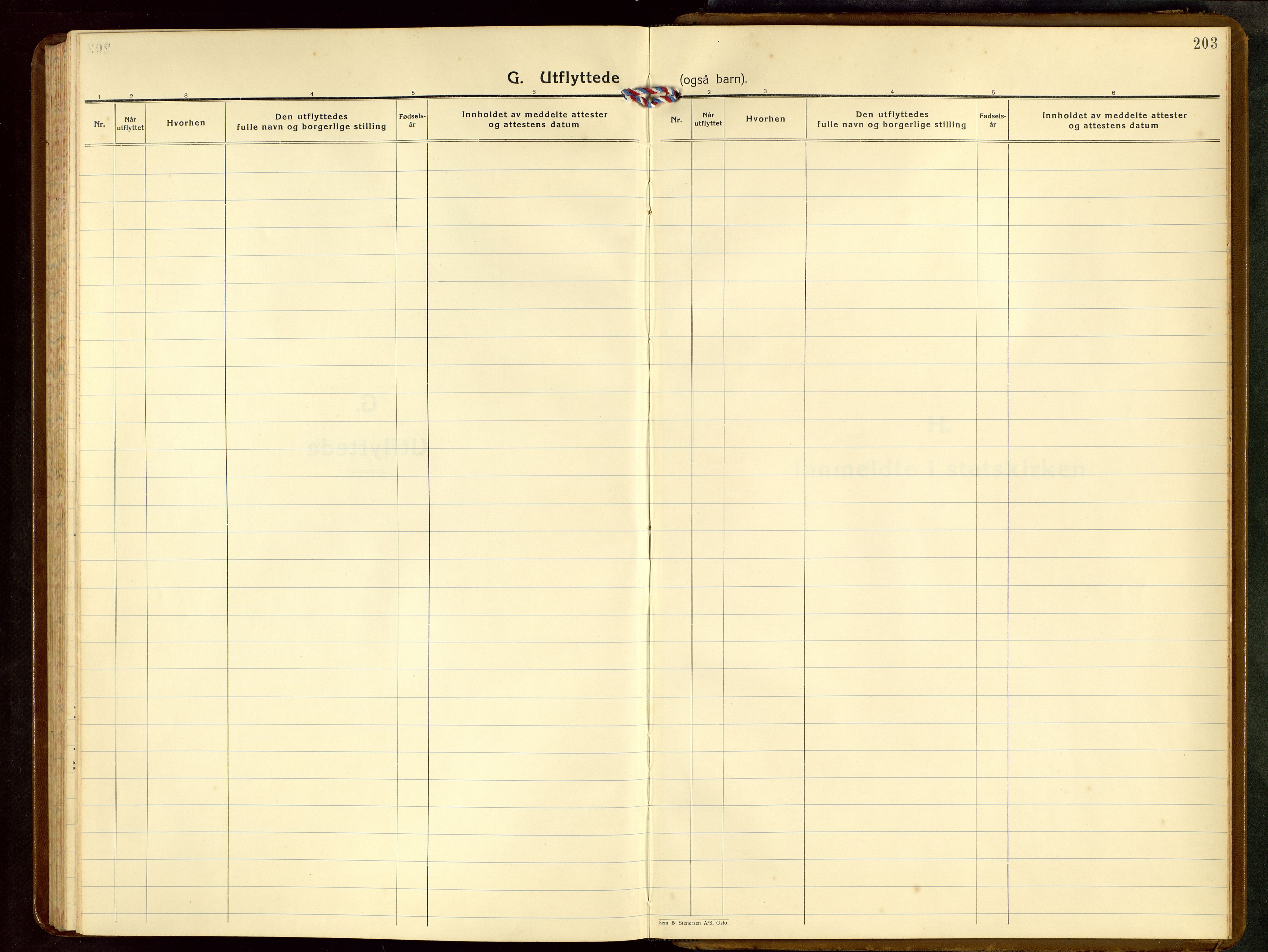 Skudenes sokneprestkontor, SAST/A -101849/H/Ha/Hab/L0013: Parish register (copy) no. B 13, 1937-1954, p. 203