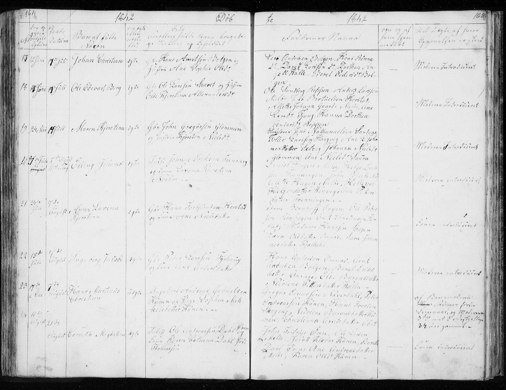 Ministerialprotokoller, klokkerbøker og fødselsregistre - Nordland, AV/SAT-A-1459/843/L0632: Parish register (copy) no. 843C01, 1833-1853, p. 164-165