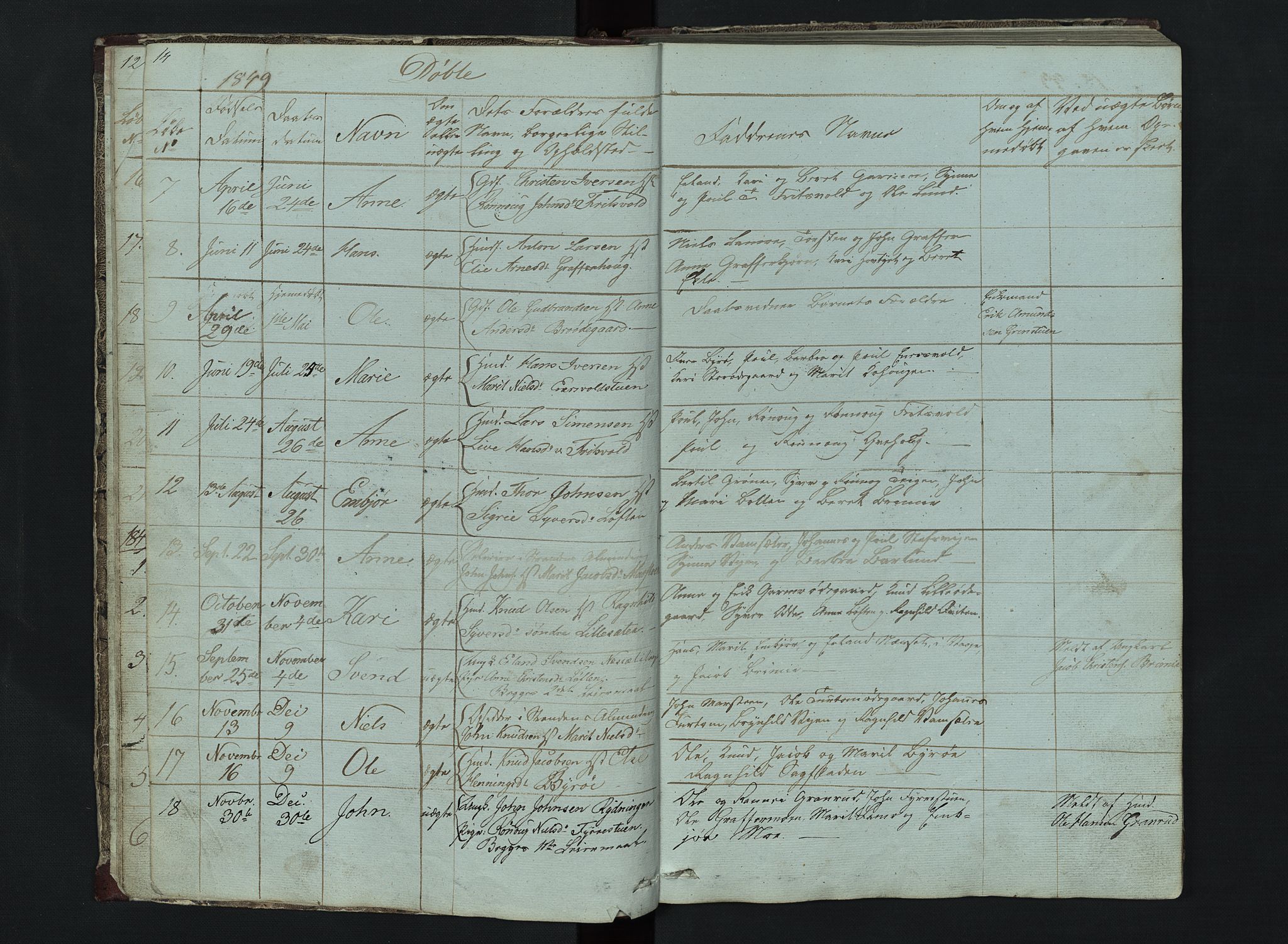 Lom prestekontor, SAH/PREST-070/L/L0014: Parish register (copy) no. 14, 1845-1876, p. 14-15
