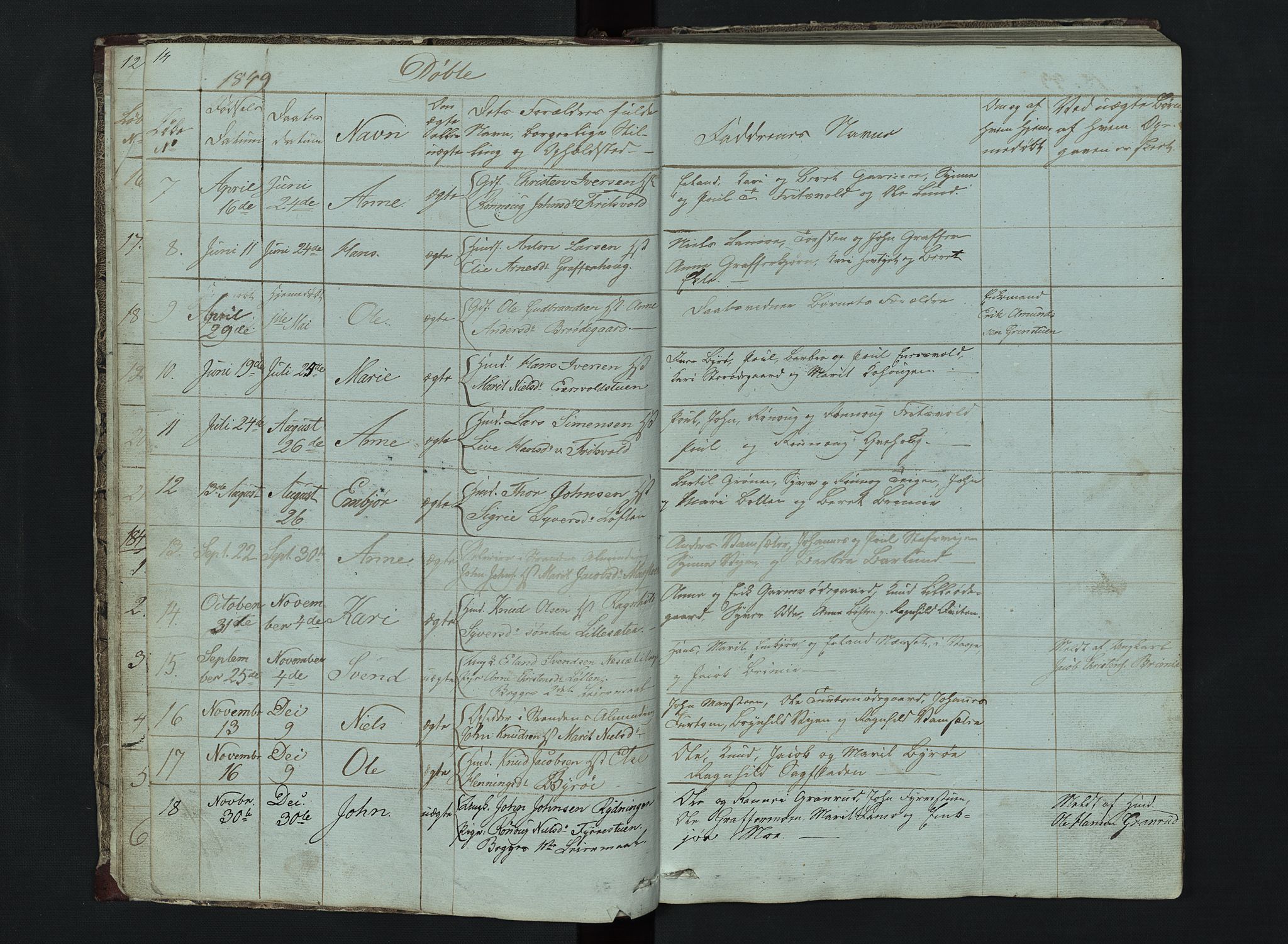 Lom prestekontor, AV/SAH-PREST-070/L/L0014: Parish register (copy) no. 14, 1845-1876, p. 14-15