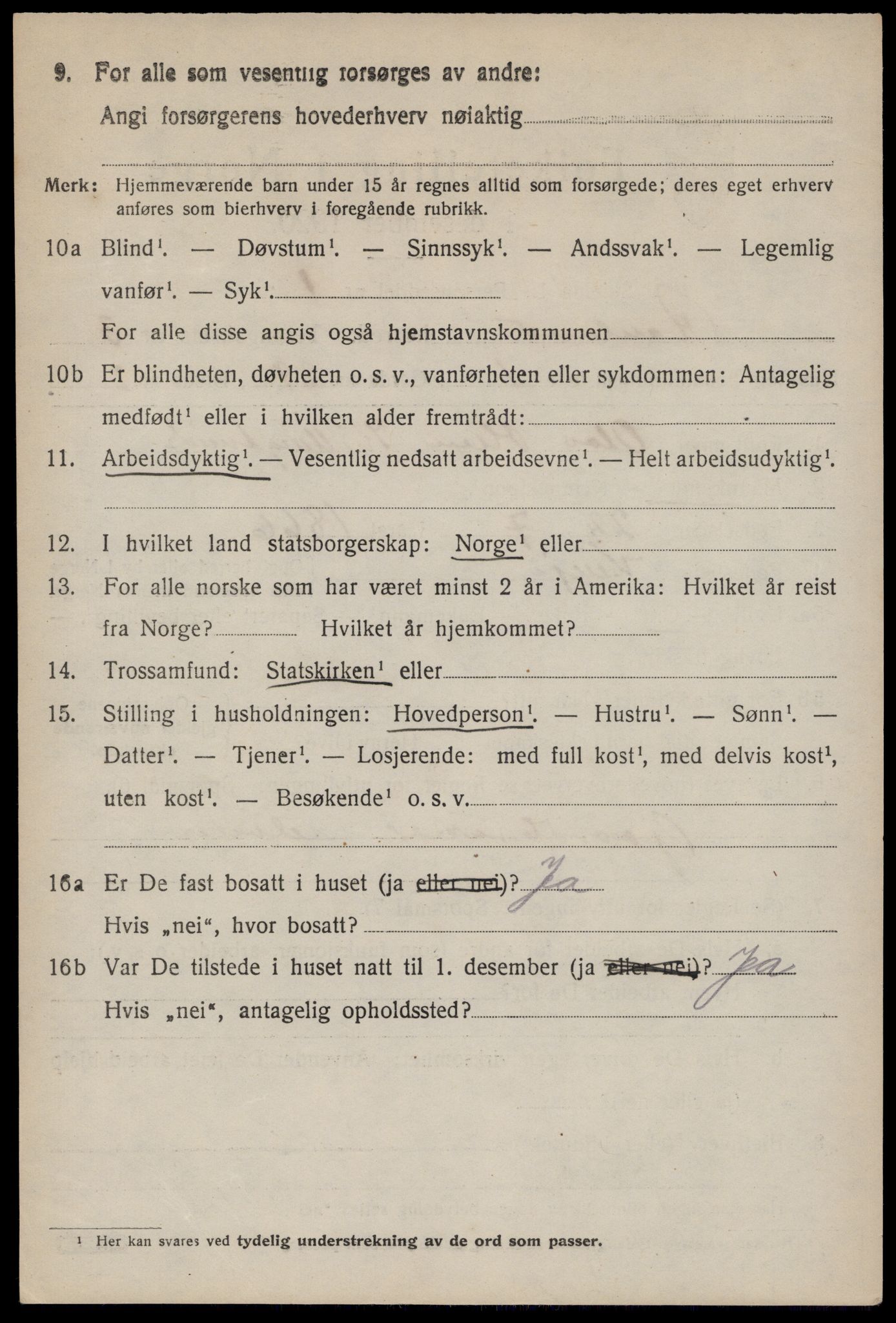 SAKO, 1920 census for Rauland, 1920, p. 707