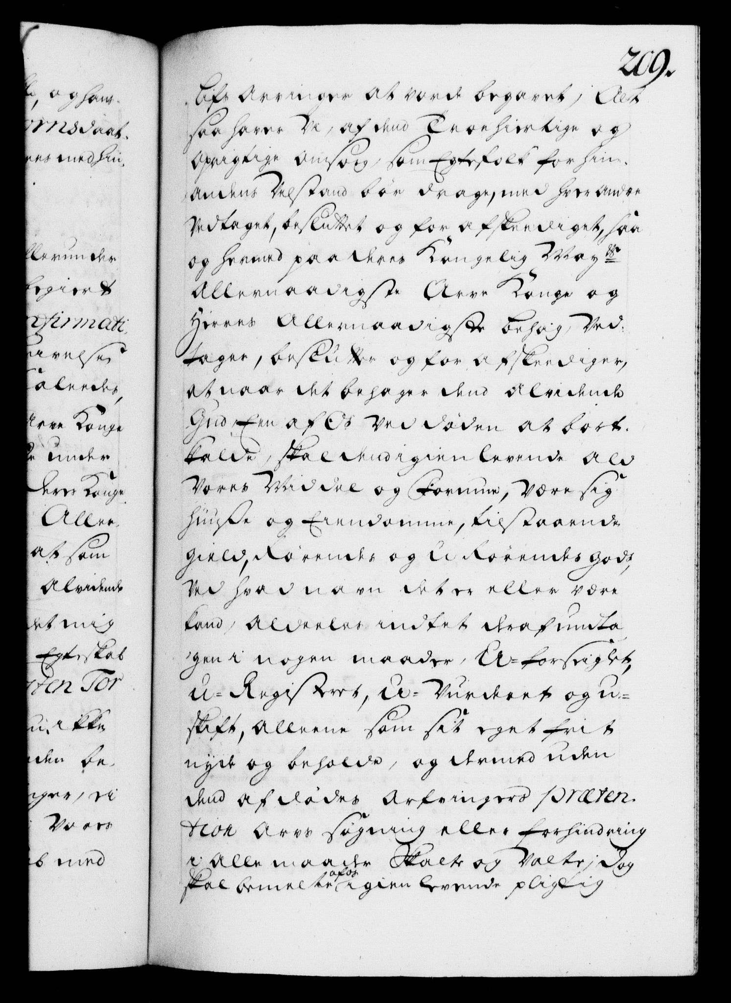 Danske Kanselli 1572-1799, AV/RA-EA-3023/F/Fc/Fca/Fcaa/L0025: Norske registre, 1726-1728, p. 209a