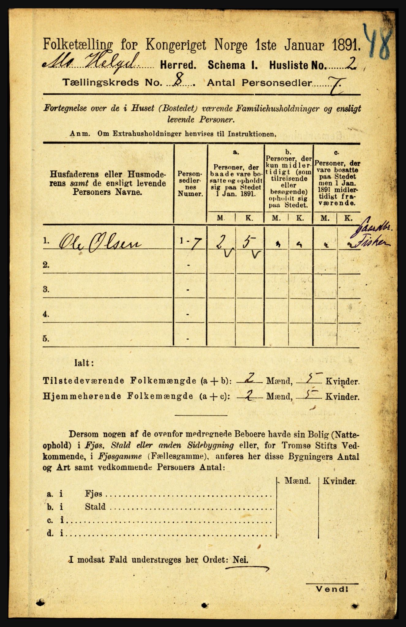 RA, 1891 census for 1833 Mo, 1891, p. 2848