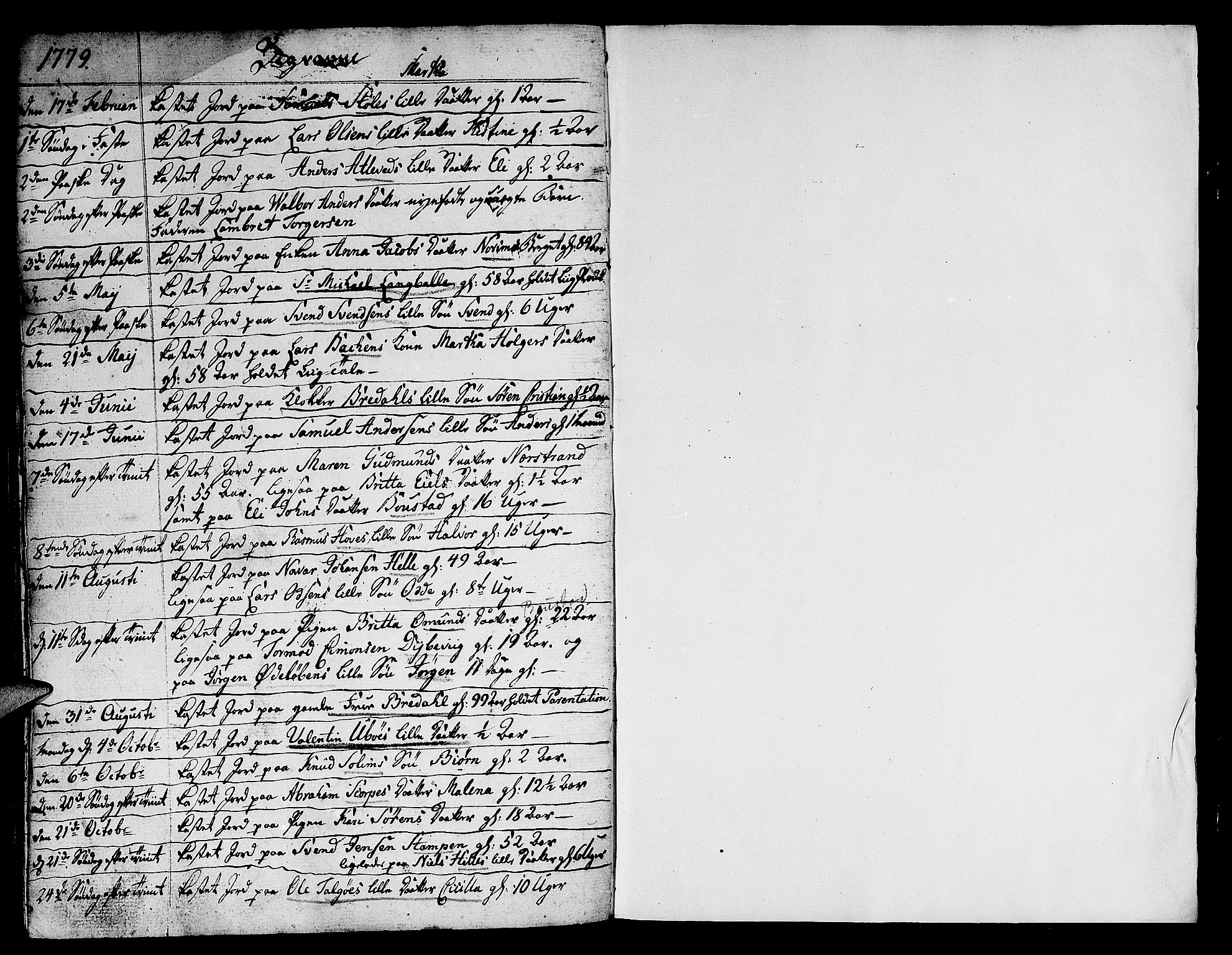 Nedstrand sokneprestkontor, SAST/A-101841/01/IV: Parish register (official) no. A 3, 1764-1779