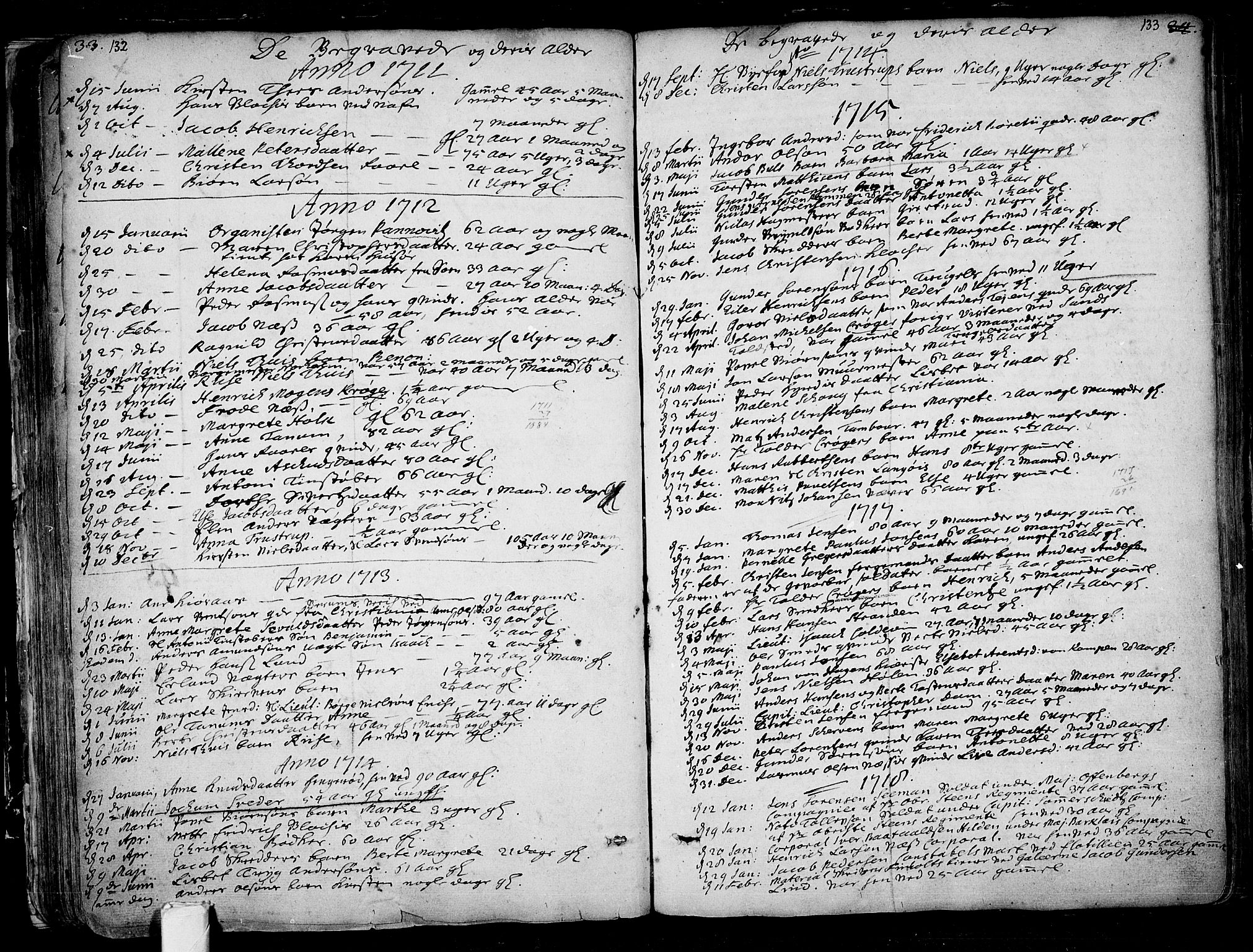 Tønsberg kirkebøker, SAKO/A-330/F/Fa/L0001: Parish register (official) no. I 1, 1688-1760, p. 132-133