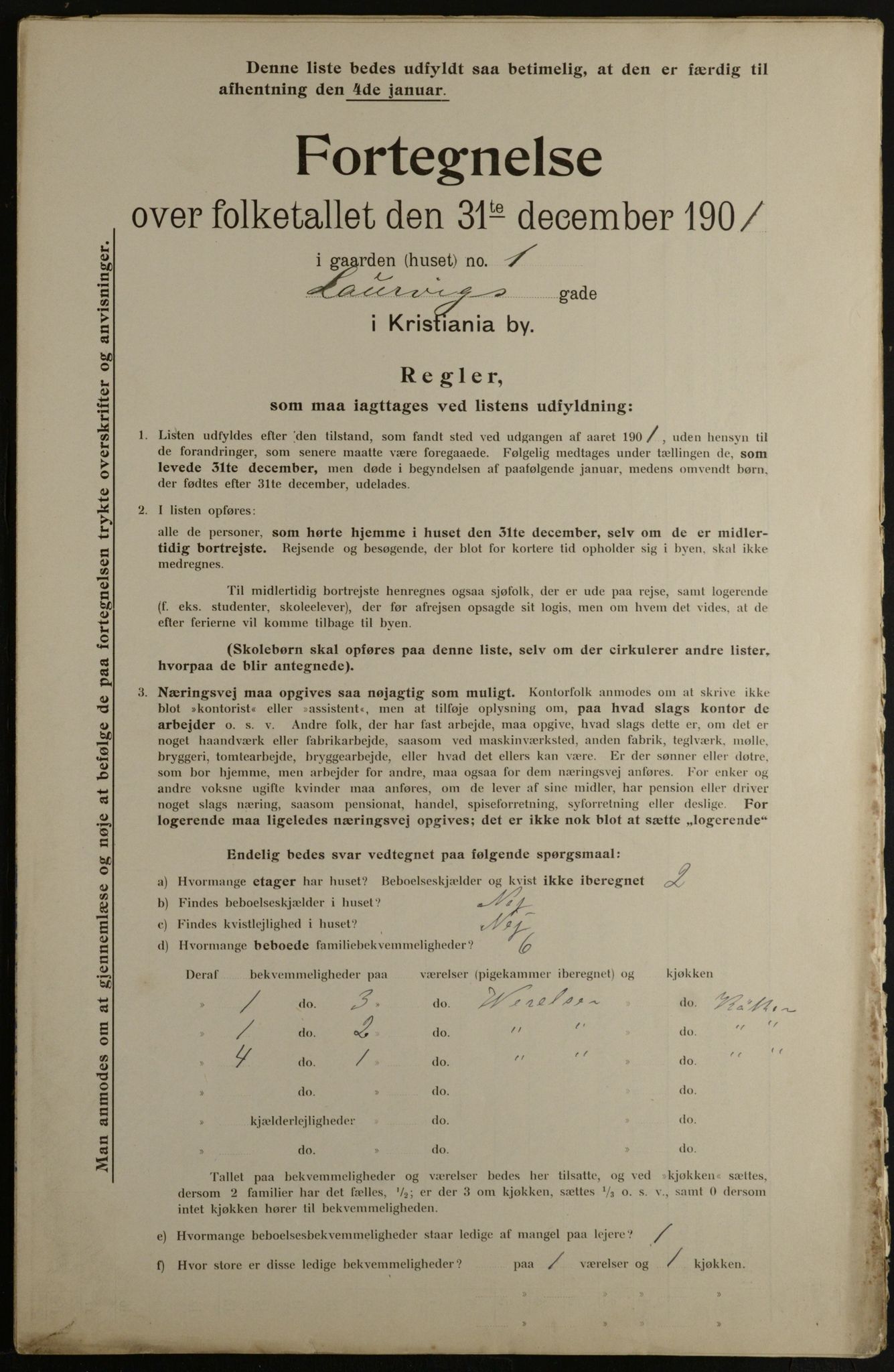 OBA, Municipal Census 1901 for Kristiania, 1901, p. 8825