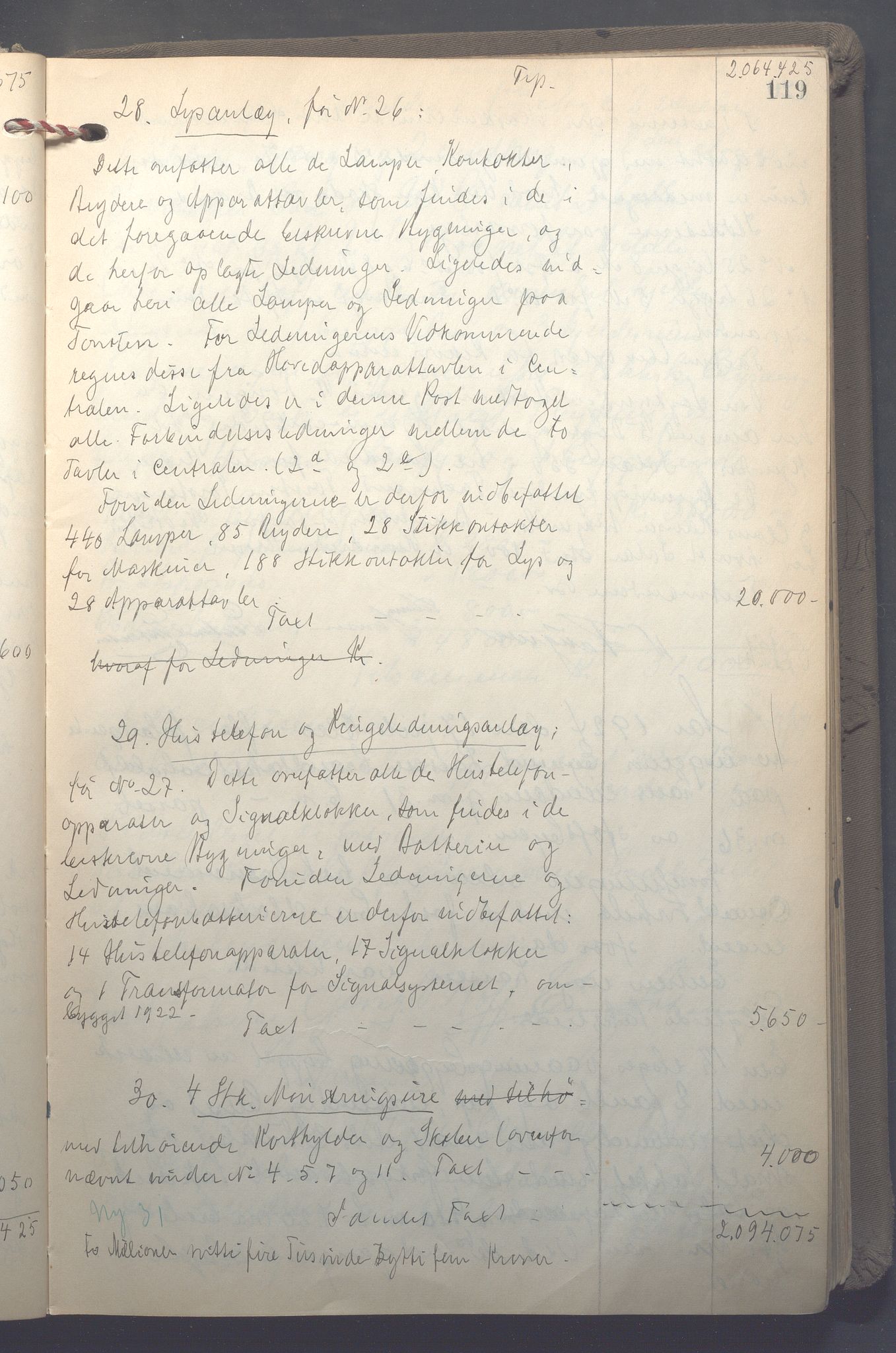 Lensmennene i Aker, OBA/A-10133/F/Fb/L0002: Branntakstprotokoll, 1922-1929, p. 119