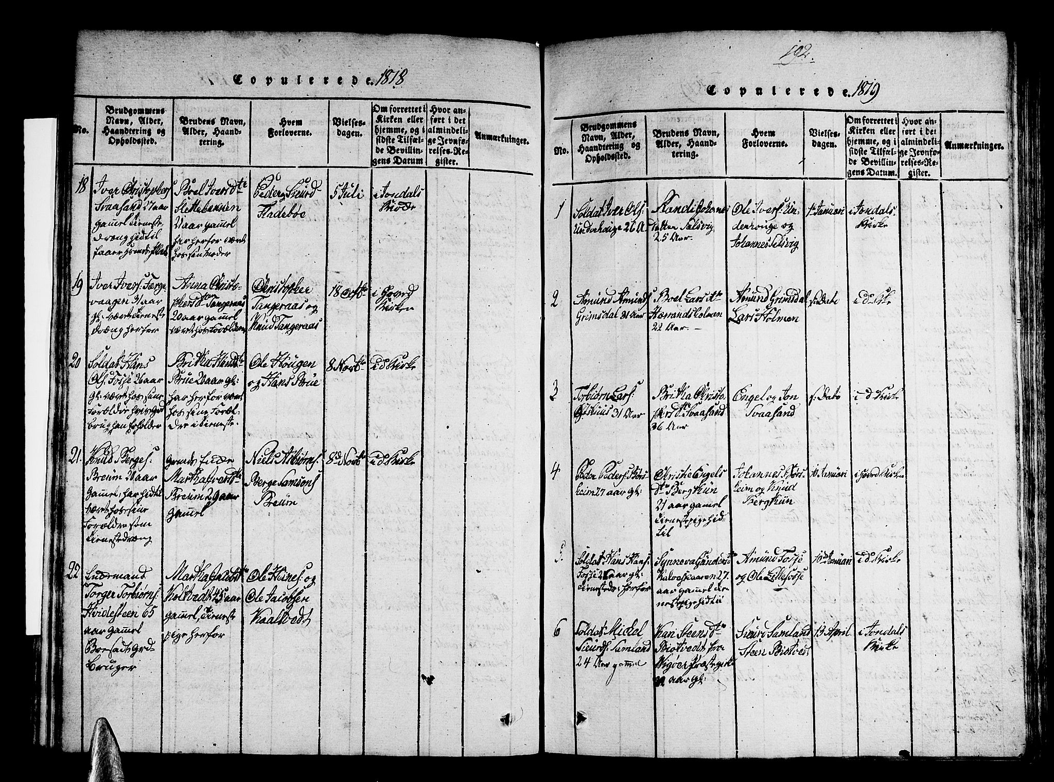 Strandebarm sokneprestembete, SAB/A-78401/H/Haa: Parish register (official) no. A 5, 1816-1826, p. 192