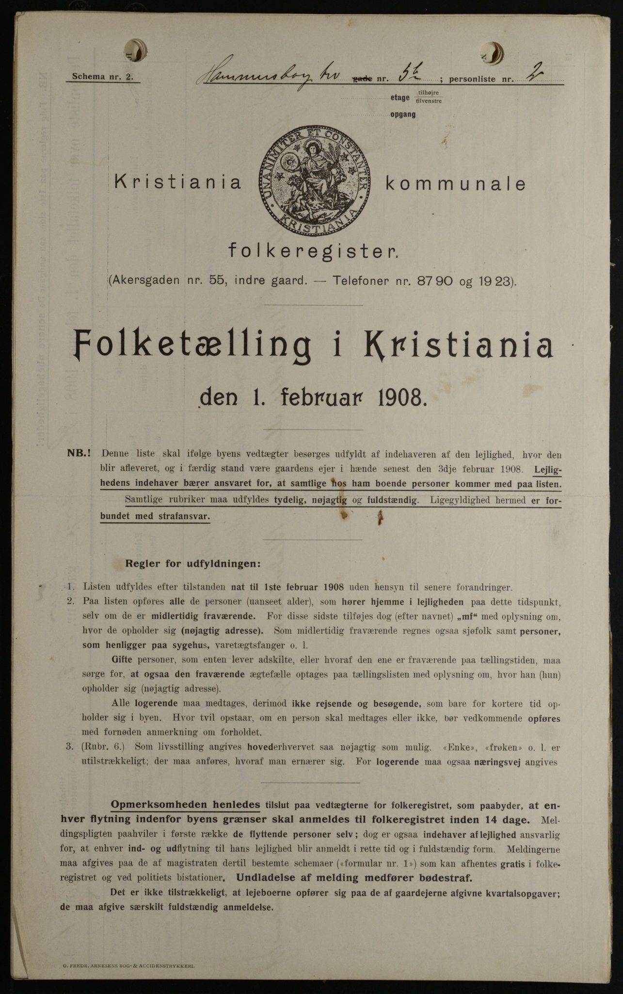 OBA, Municipal Census 1908 for Kristiania, 1908, p. 31021