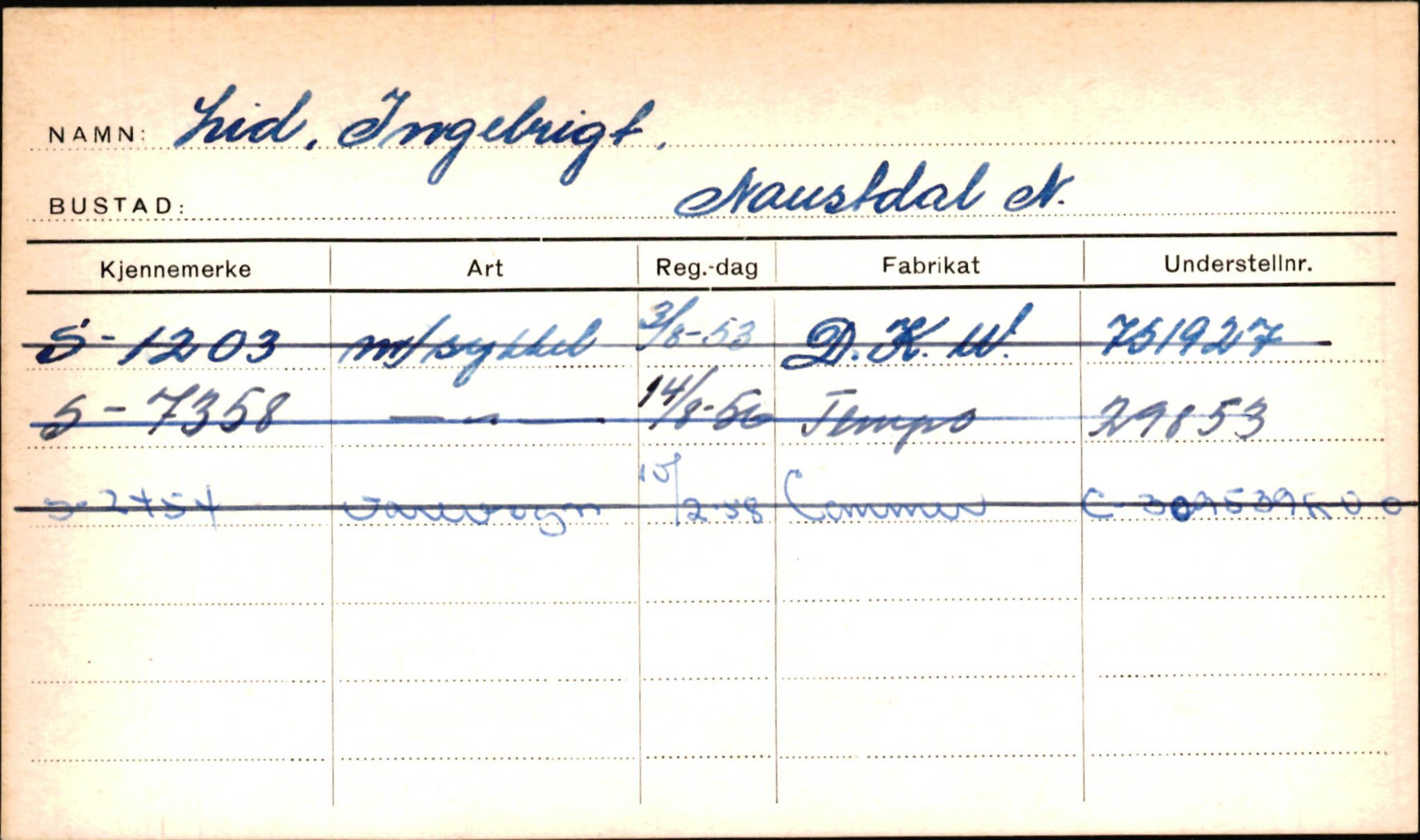 Statens vegvesen, Sogn og Fjordane vegkontor, AV/SAB-A-5301/4/F/L0001B: Eigarregister Fjordane til 1.6.1961, 1930-1961, p. 521