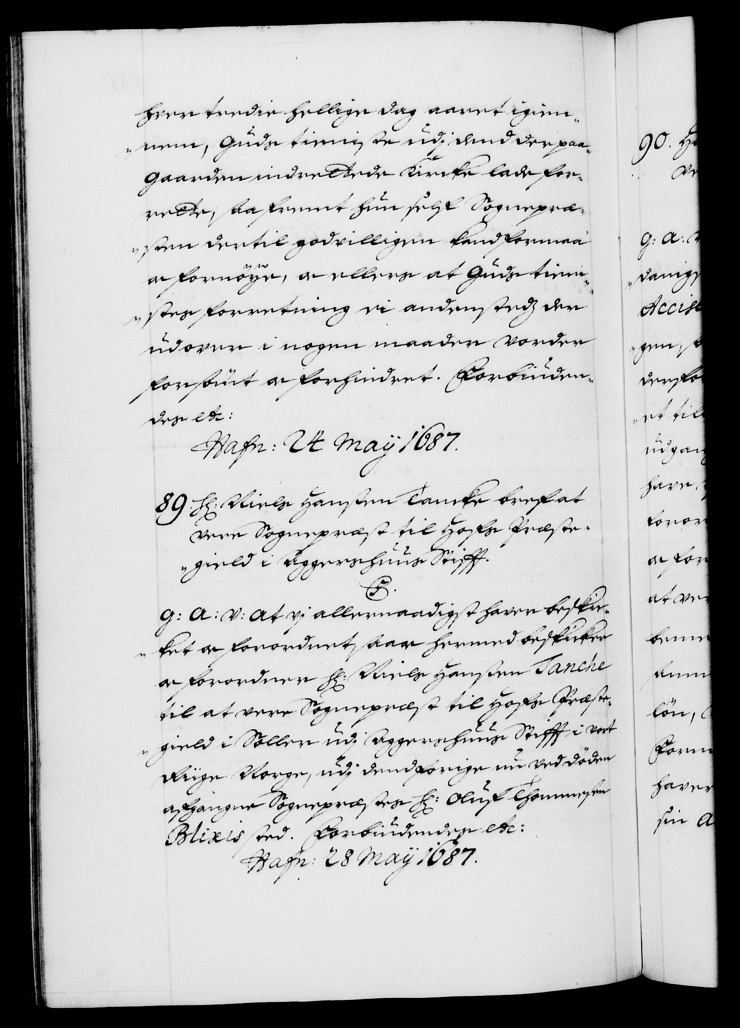 Danske Kanselli 1572-1799, AV/RA-EA-3023/F/Fc/Fca/Fcaa/L0014: Norske registre (mikrofilm), 1685-1687, p. 486b