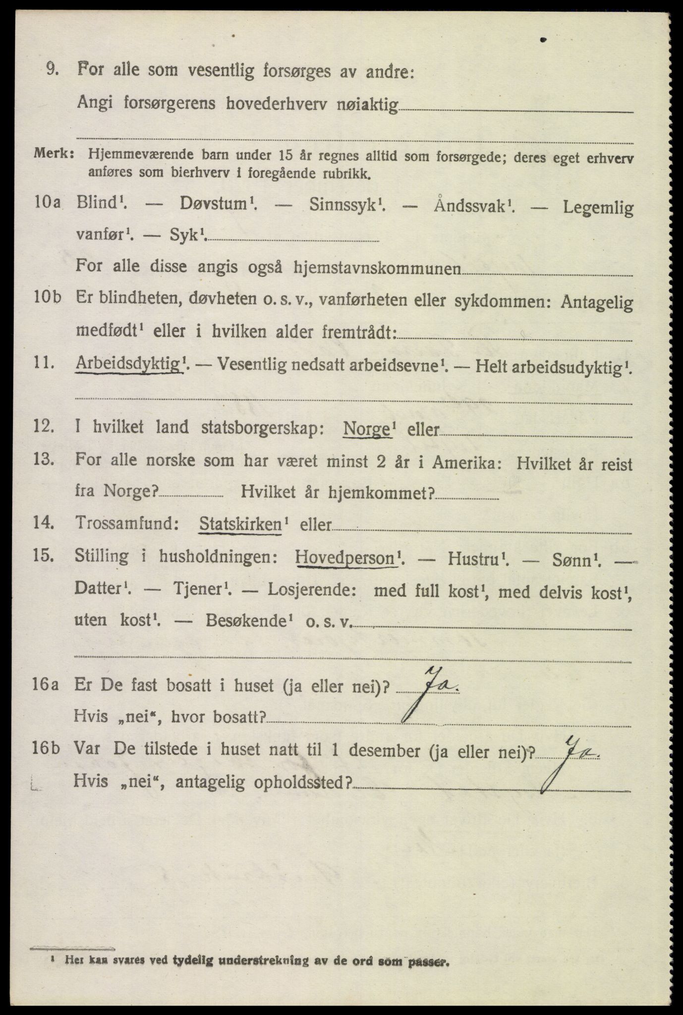 SAH, 1920 census for Trysil, 1920, p. 15698