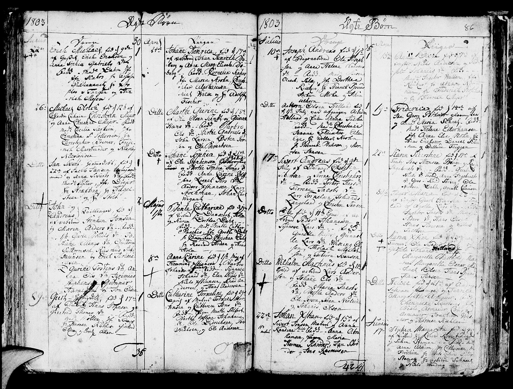 Korskirken sokneprestembete, AV/SAB-A-76101/H/Haa/L0006: Parish register (official) no. A 6, 1790-1820, p. 86