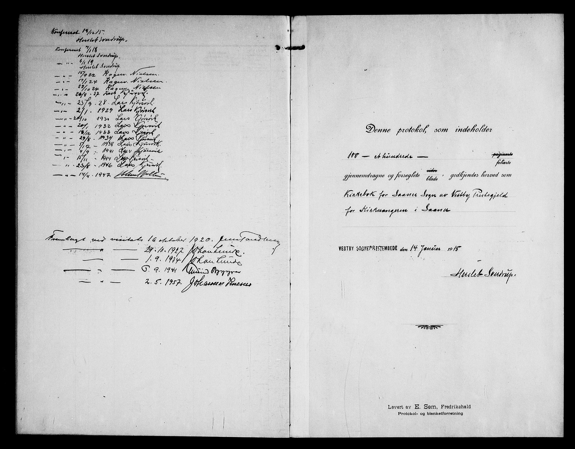 Vestby prestekontor Kirkebøker, AV/SAO-A-10893/G/Gb/L0003: Parish register (copy) no. II 3, 1915-1946