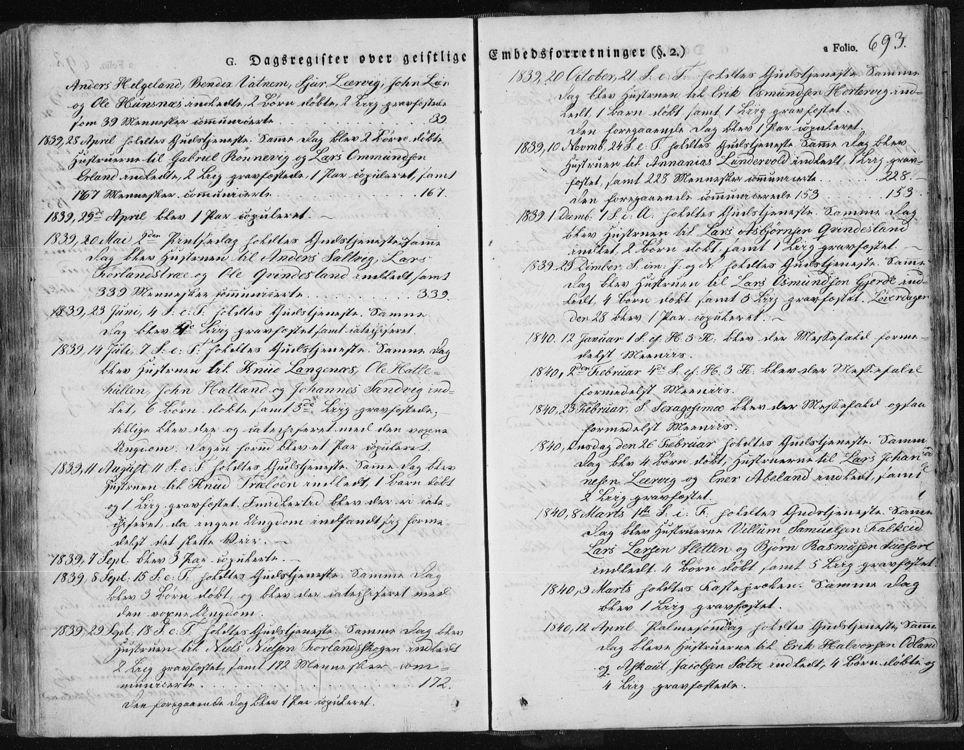Tysvær sokneprestkontor, SAST/A -101864/H/Ha/Haa/L0001: Parish register (official) no. A 1.2, 1831-1856, p. 693