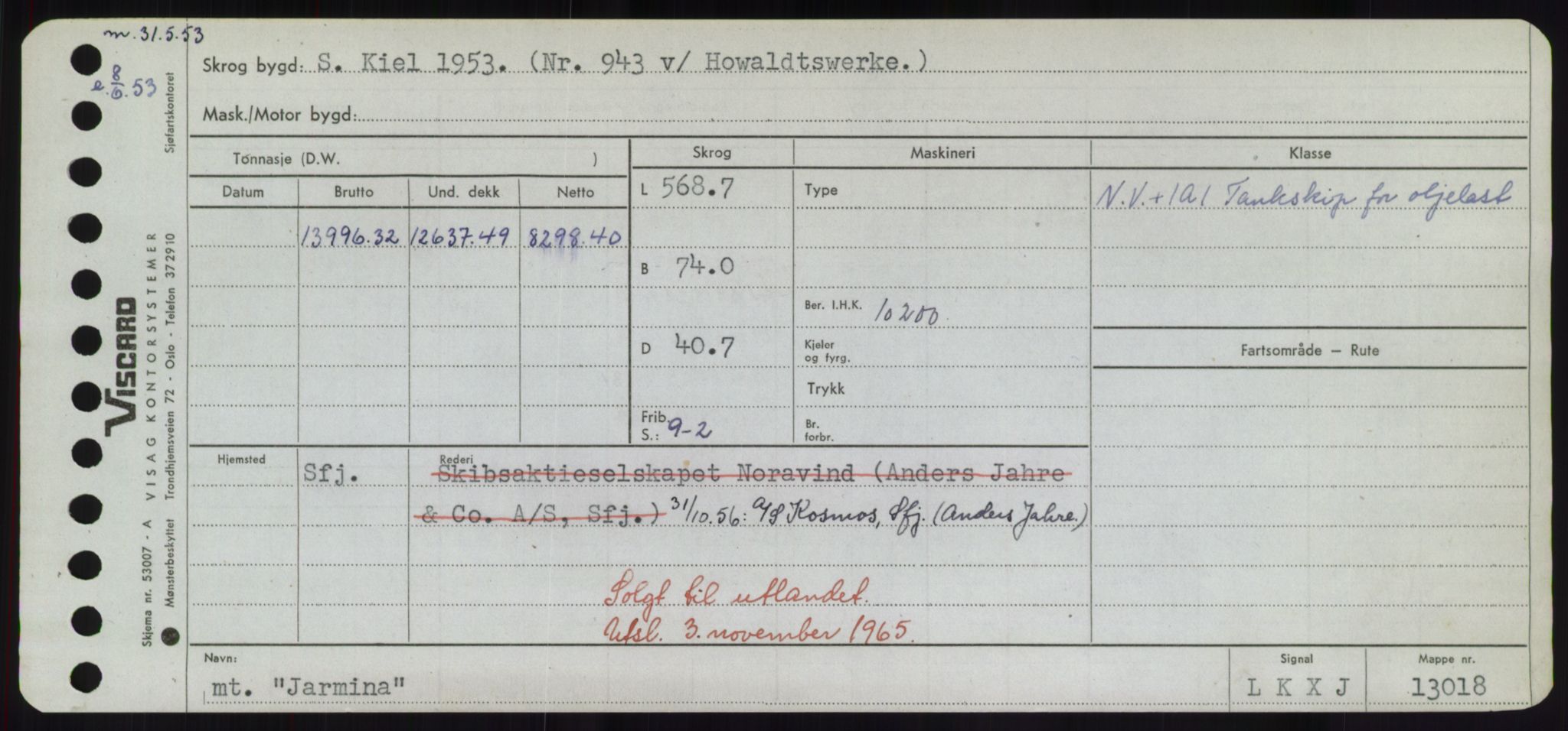 Sjøfartsdirektoratet med forløpere, Skipsmålingen, RA/S-1627/H/Hd/L0019: Fartøy, J, p. 265