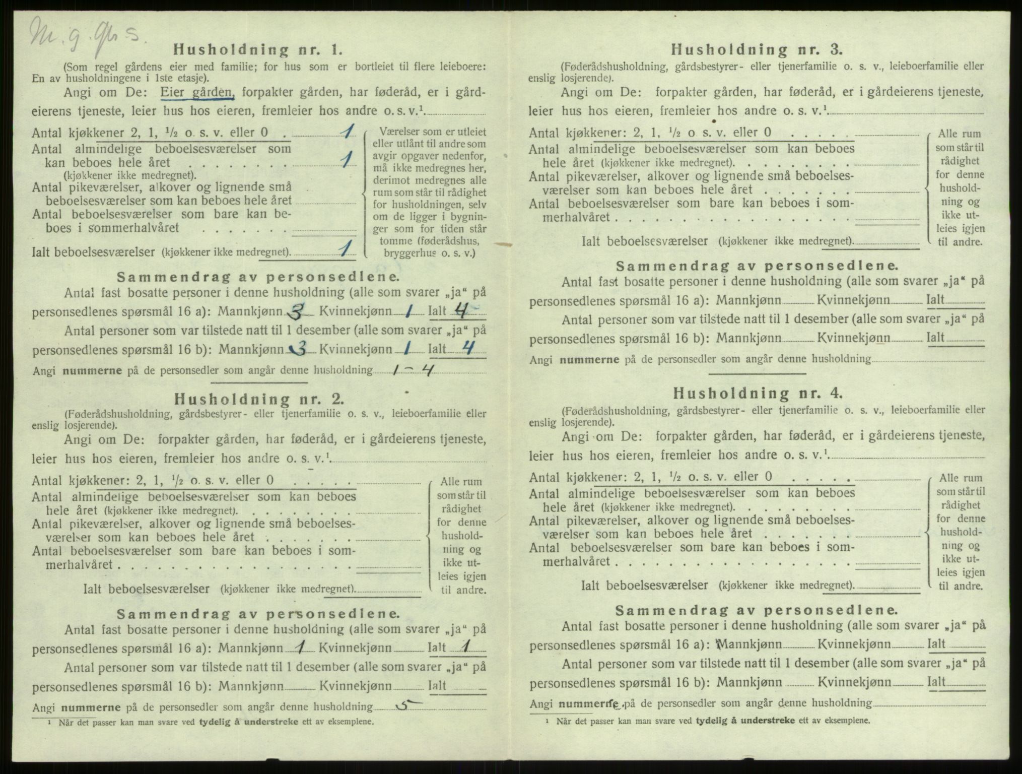 SAB, 1920 census for Manger, 1920, p. 687