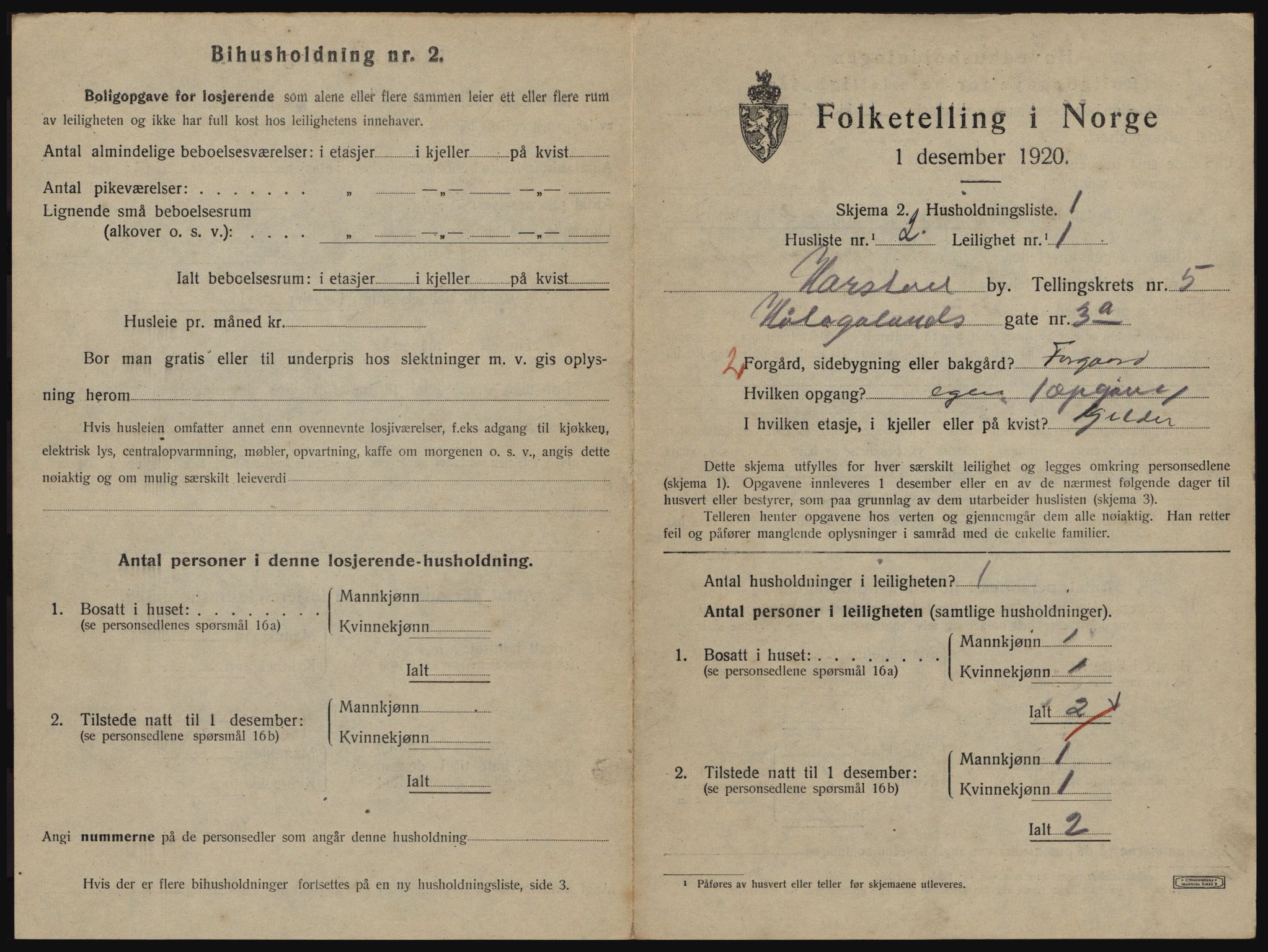 SATØ, 1920 census for Harstad, 1920, p. 1629