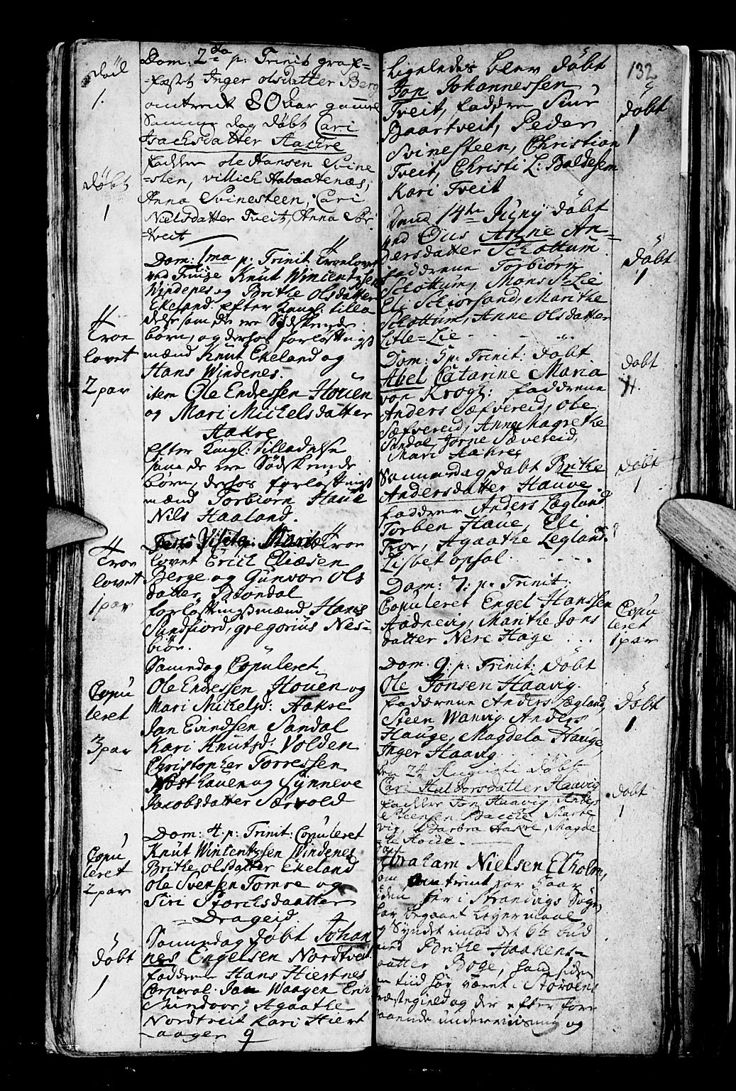 Os sokneprestembete, AV/SAB-A-99929: Parish register (official) no. A 5, 1669-1760, p. 132