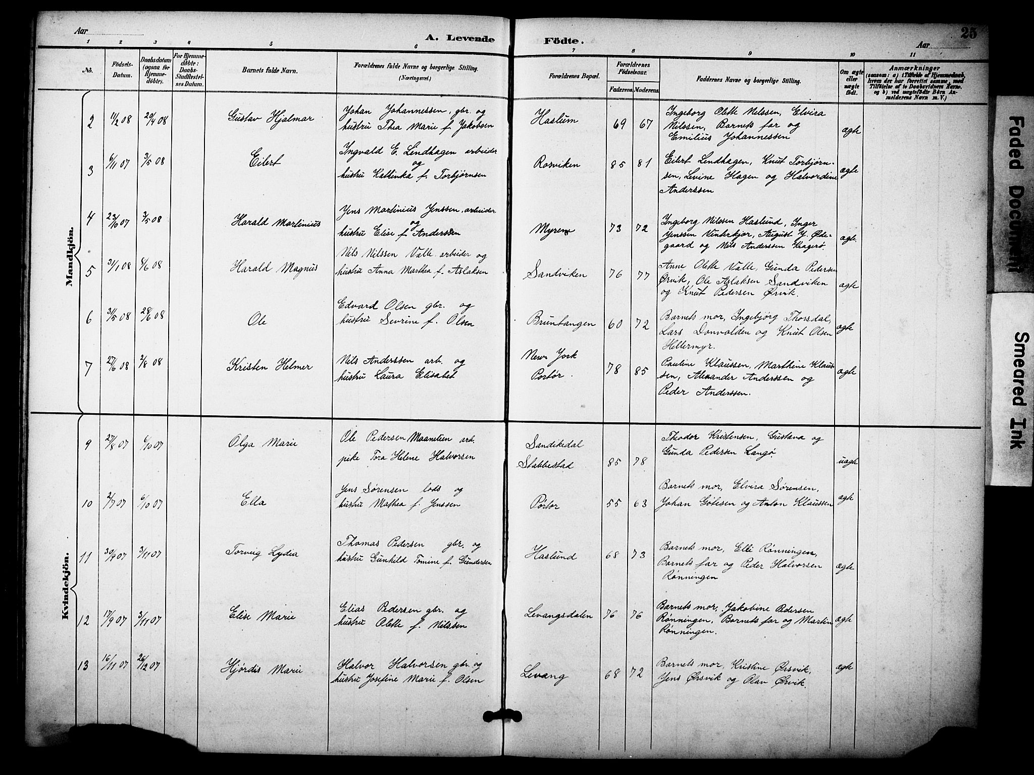 Skåtøy kirkebøker, AV/SAKO-A-304/G/Gb/L0001: Parish register (copy) no. II 1, 1892-1916, p. 25