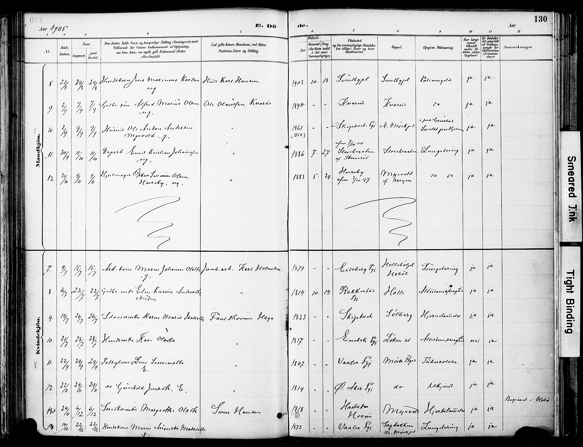 Spydeberg prestekontor Kirkebøker, AV/SAO-A-10924/F/Fa/L0008: Parish register (official) no. I 8, 1886-1900, p. 130