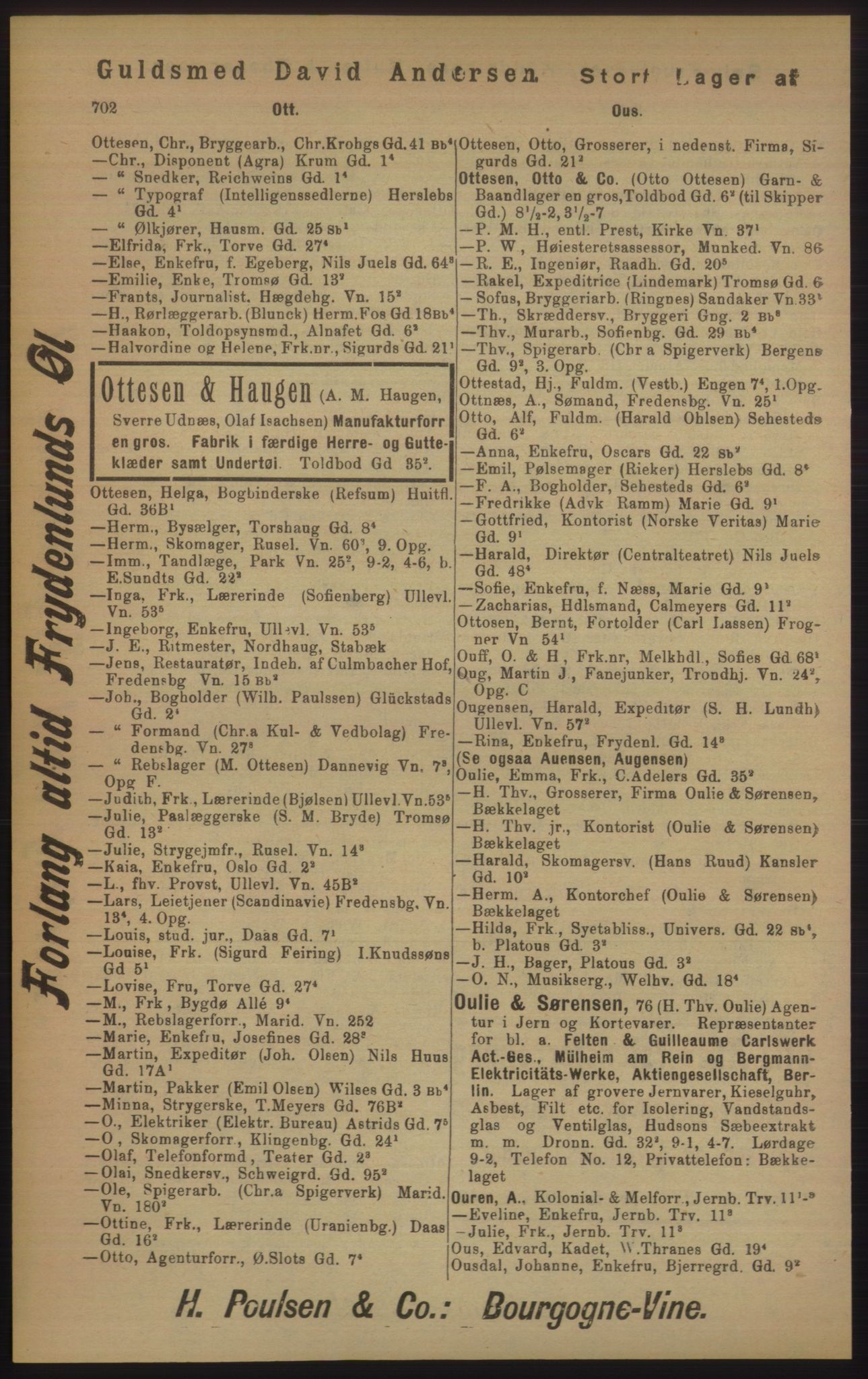 Kristiania/Oslo adressebok, PUBL/-, 1905, p. 702