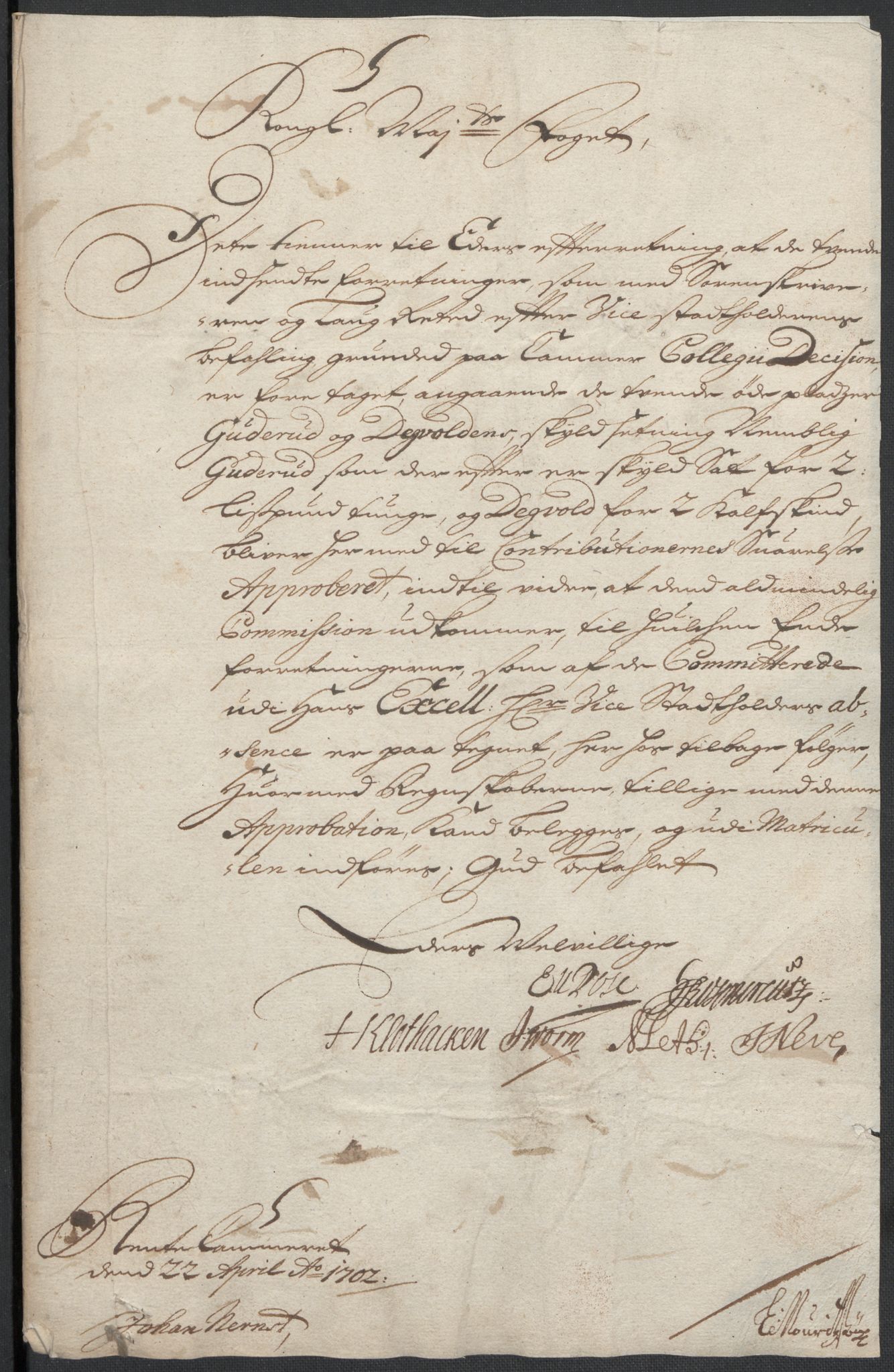 Rentekammeret inntil 1814, Reviderte regnskaper, Fogderegnskap, AV/RA-EA-4092/R18/L1300: Fogderegnskap Hadeland, Toten og Valdres, 1702, p. 209