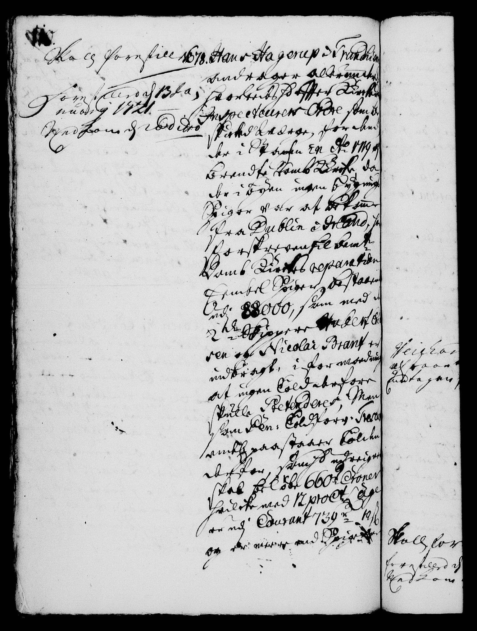Rentekammeret, Kammerkanselliet, RA/EA-3111/G/Gh/Gha/L0003: Norsk ekstraktmemorialprotokoll, sak. 600-765 (merket RK 53.48), 1720-1721, p. 110